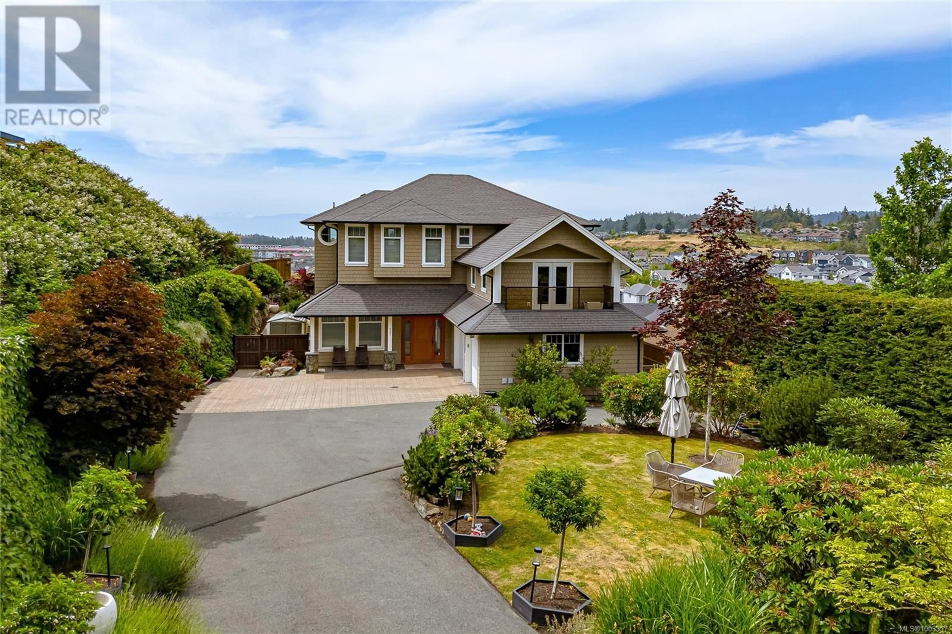 A pic from outside/outdoor area/front of a property/back of a property/a pic from drone, water/lake/river/ocean view for 337 COTLOW ROAD, Colwood British Columbia V9C2E9