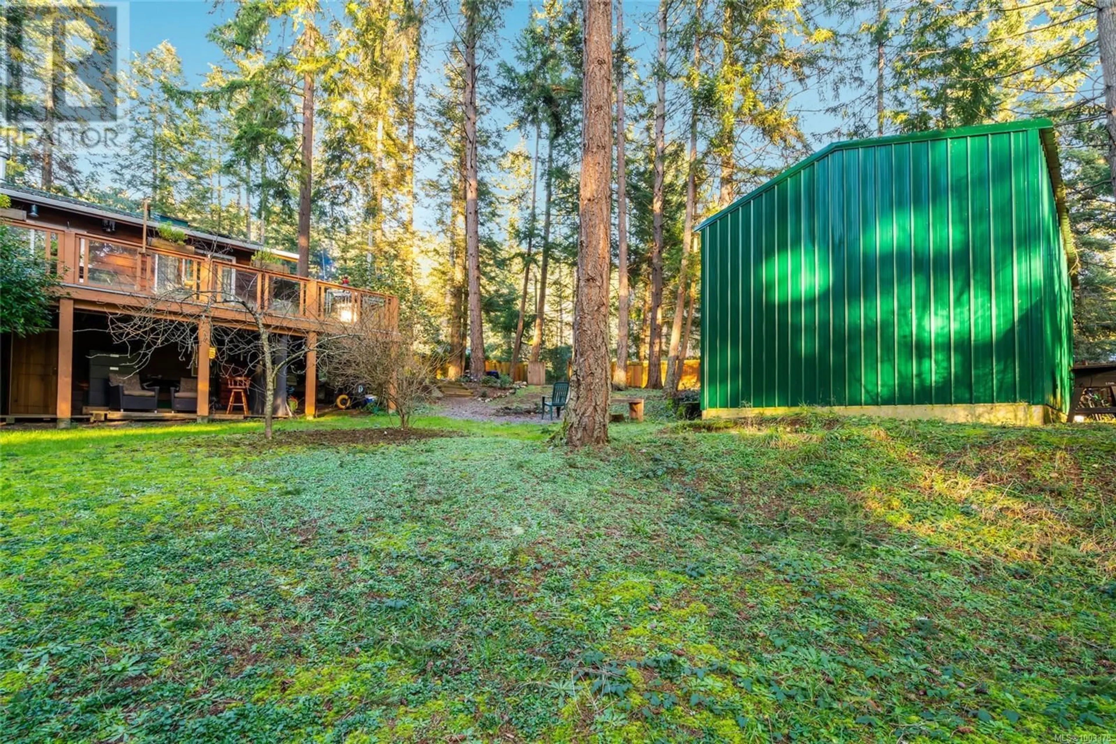 A pic from outside/outdoor area/front of a property/back of a property/a pic from drone, forest/trees view for 1831 OYSTER WAY, Gabriola Island British Columbia V0R1X6