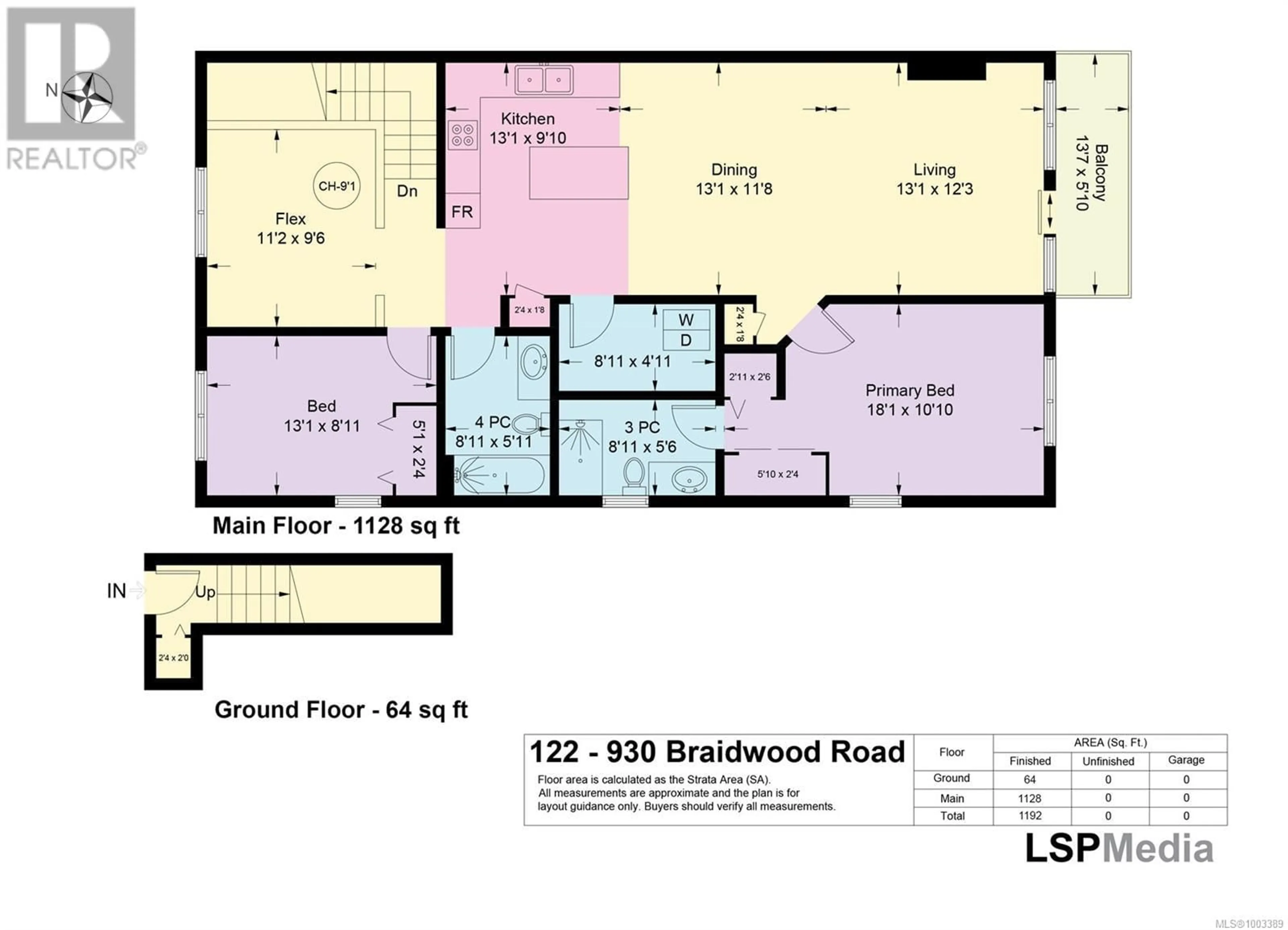 Floor plan for 122 - 930 BRAIDWOOD ROAD, Courtenay British Columbia V9N3R9