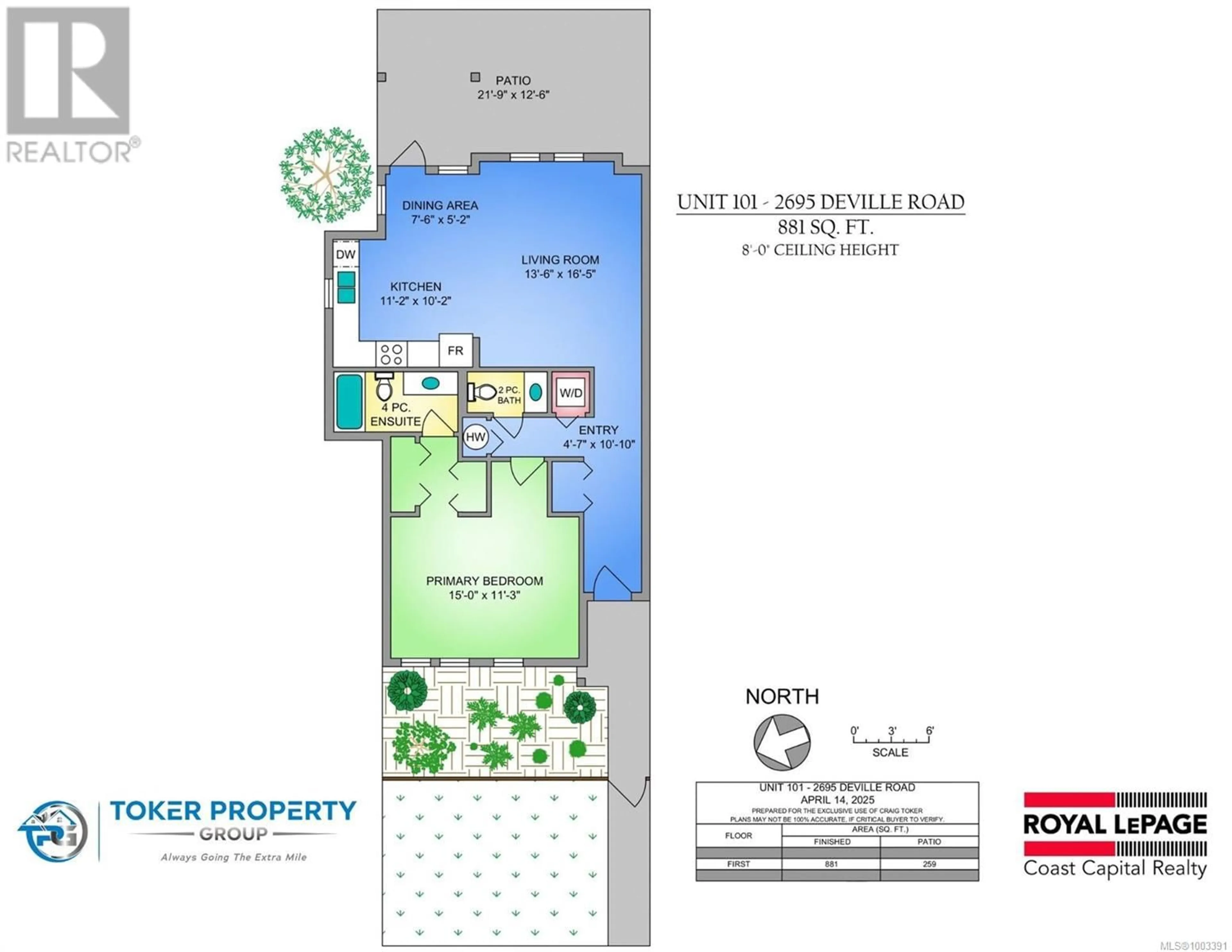 Floor plan for 101 - 2695 DEVILLE ROAD, Langford British Columbia V9B3X1