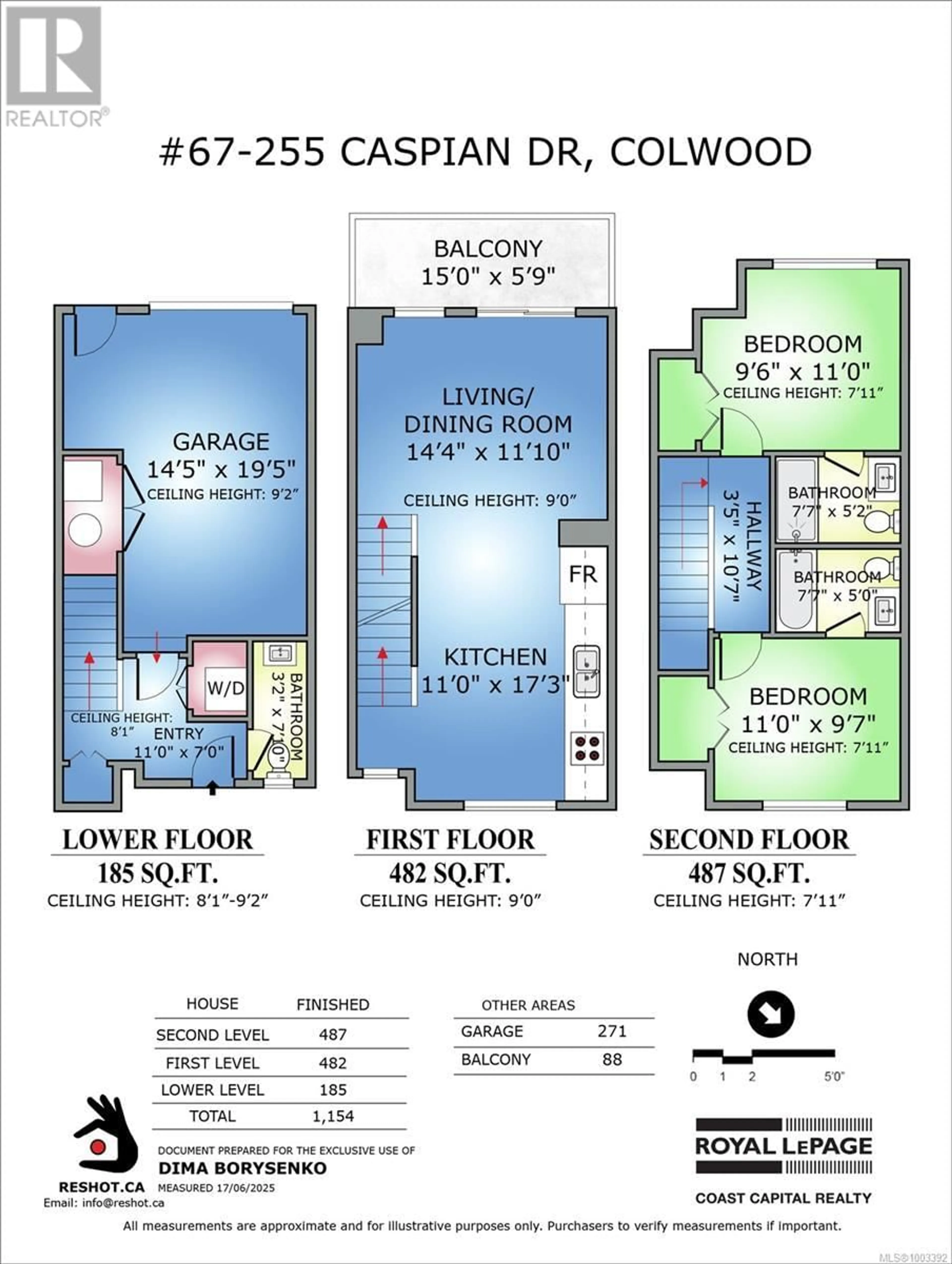 Floor plan for 67 - 255 CASPIAN DRIVE, Colwood British Columbia V9C3E2