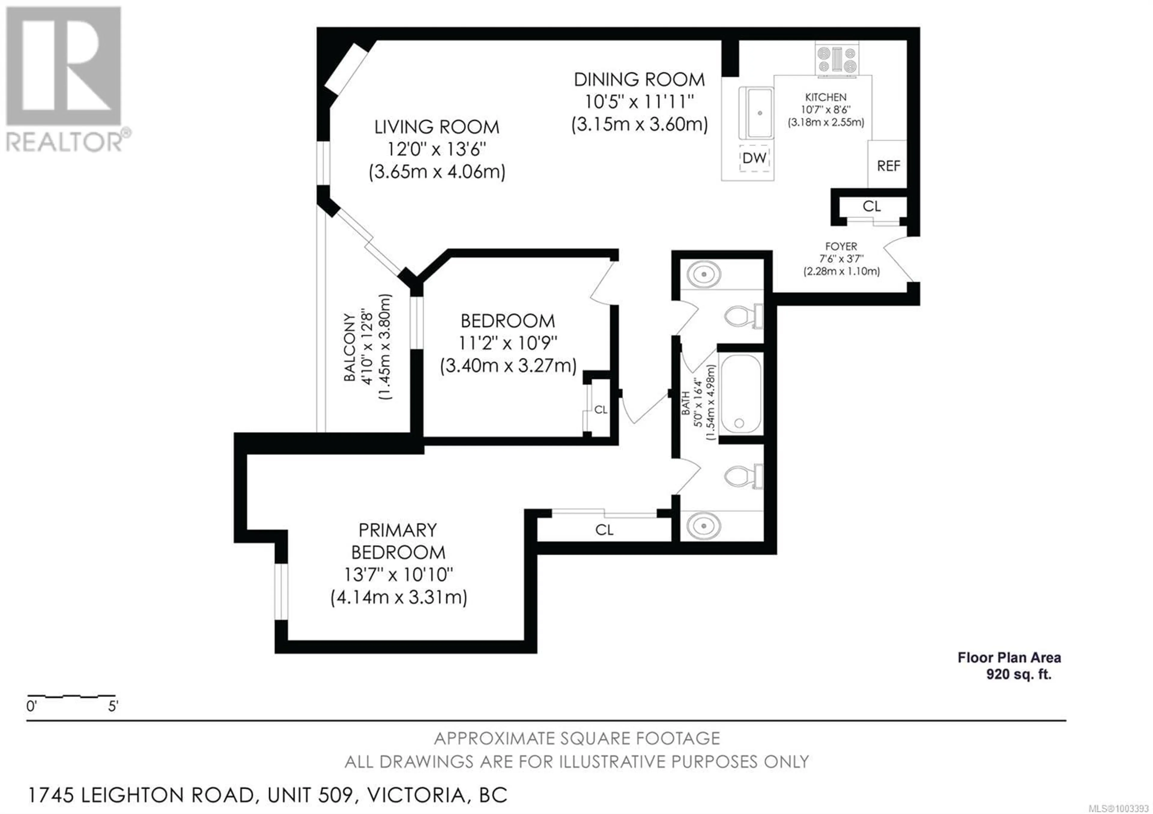 Floor plan for 509 - 1745 LEIGHTON ROAD, Victoria British Columbia V8R6R6