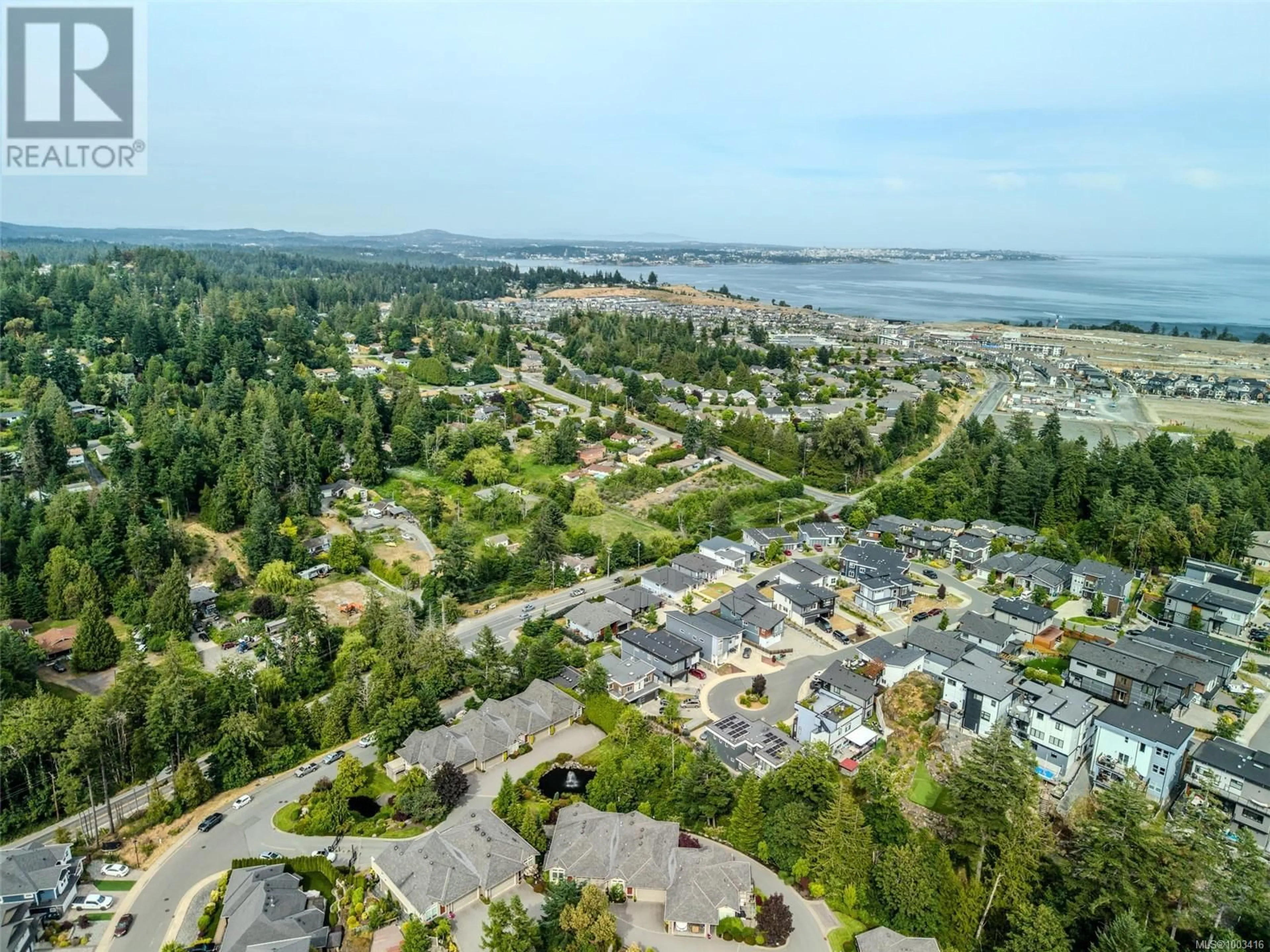 A pic from outside/outdoor area/front of a property/back of a property/a pic from drone, water/lake/river/ocean view for 552 RIDGE POINTE PLACE, Colwood British Columbia V9C0M3