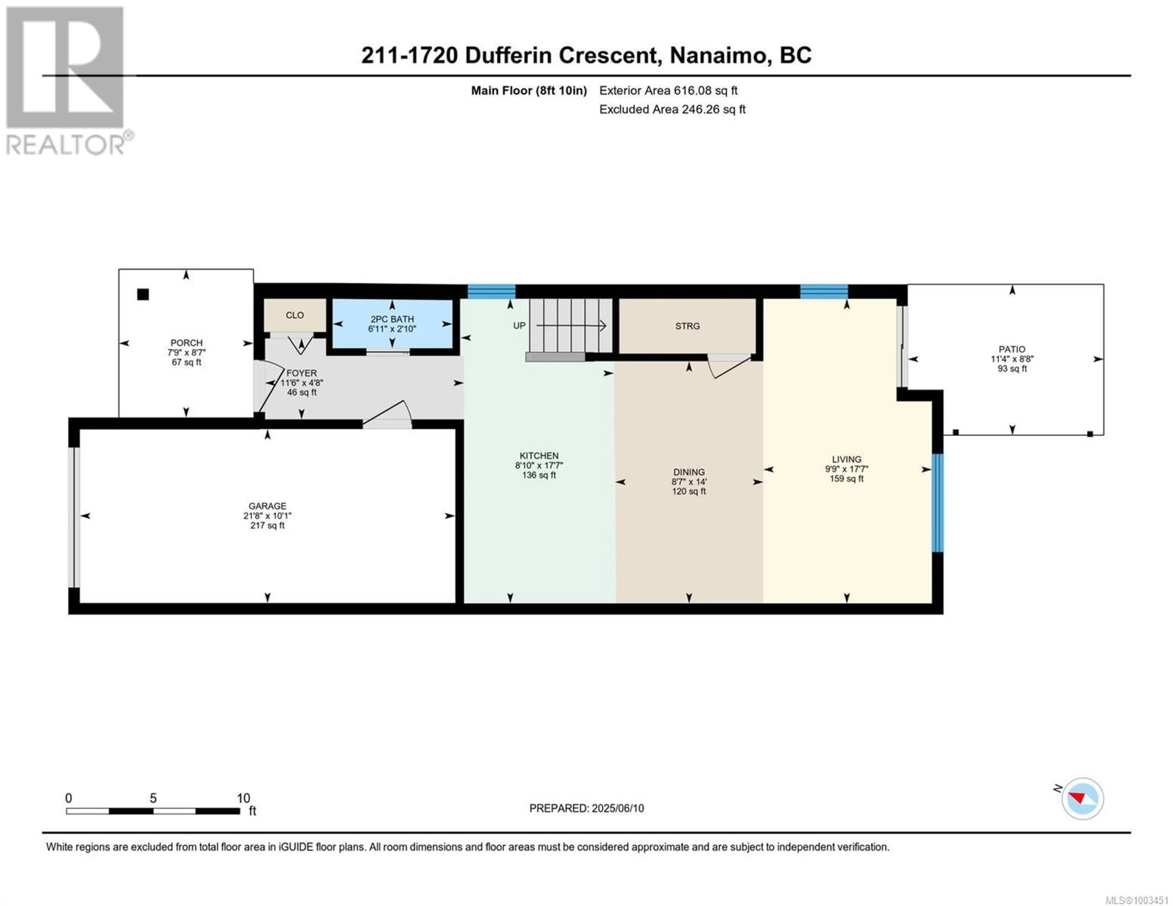 Floor plan for 211 - 1720 DUFFERIN CRESCENT, Nanaimo British Columbia V9S0B9