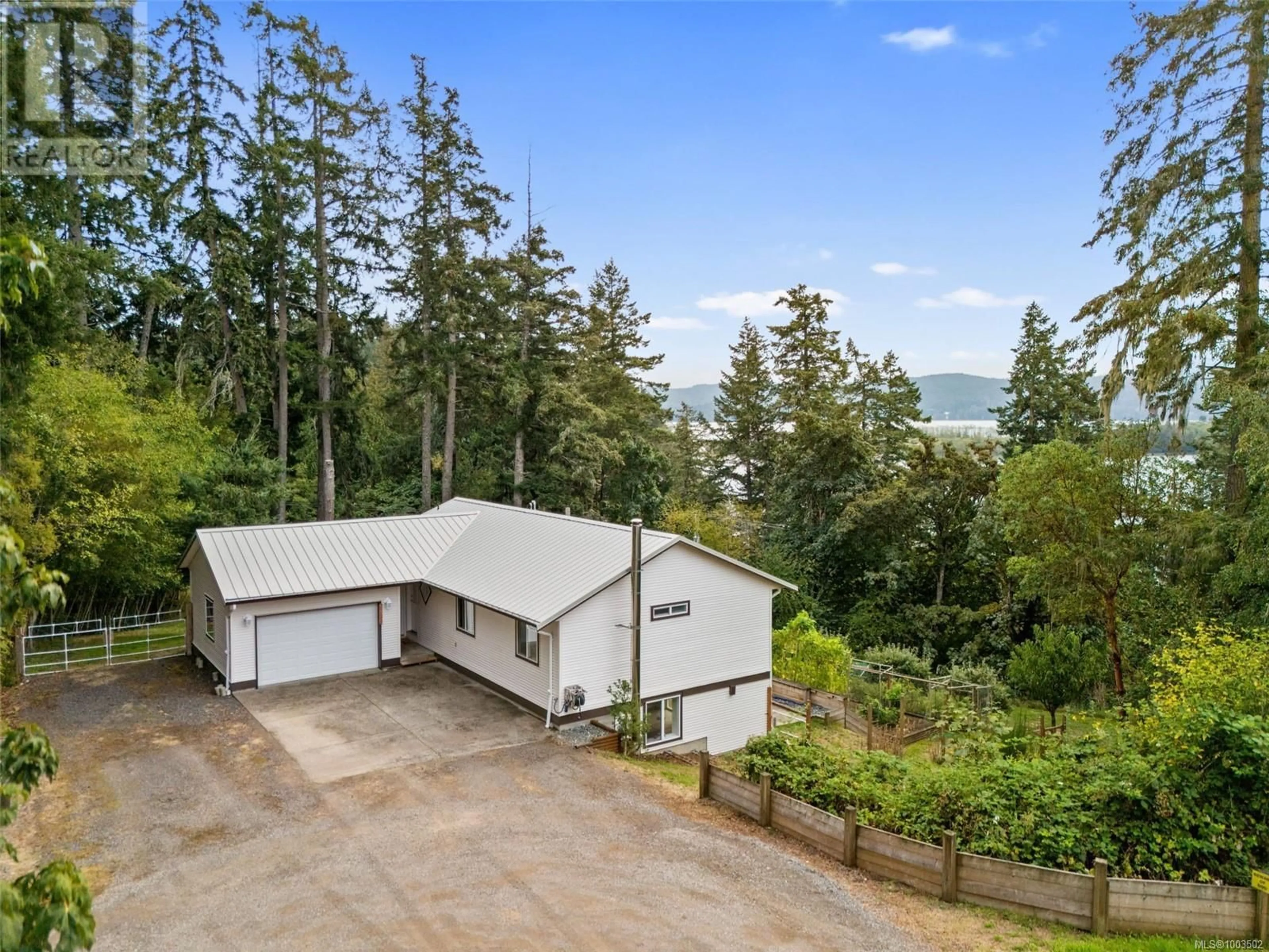 A pic from outside/outdoor area/front of a property/back of a property/a pic from drone, water/lake/river/ocean view for 2030 AYUM ROAD, Sooke British Columbia V9Z0E6