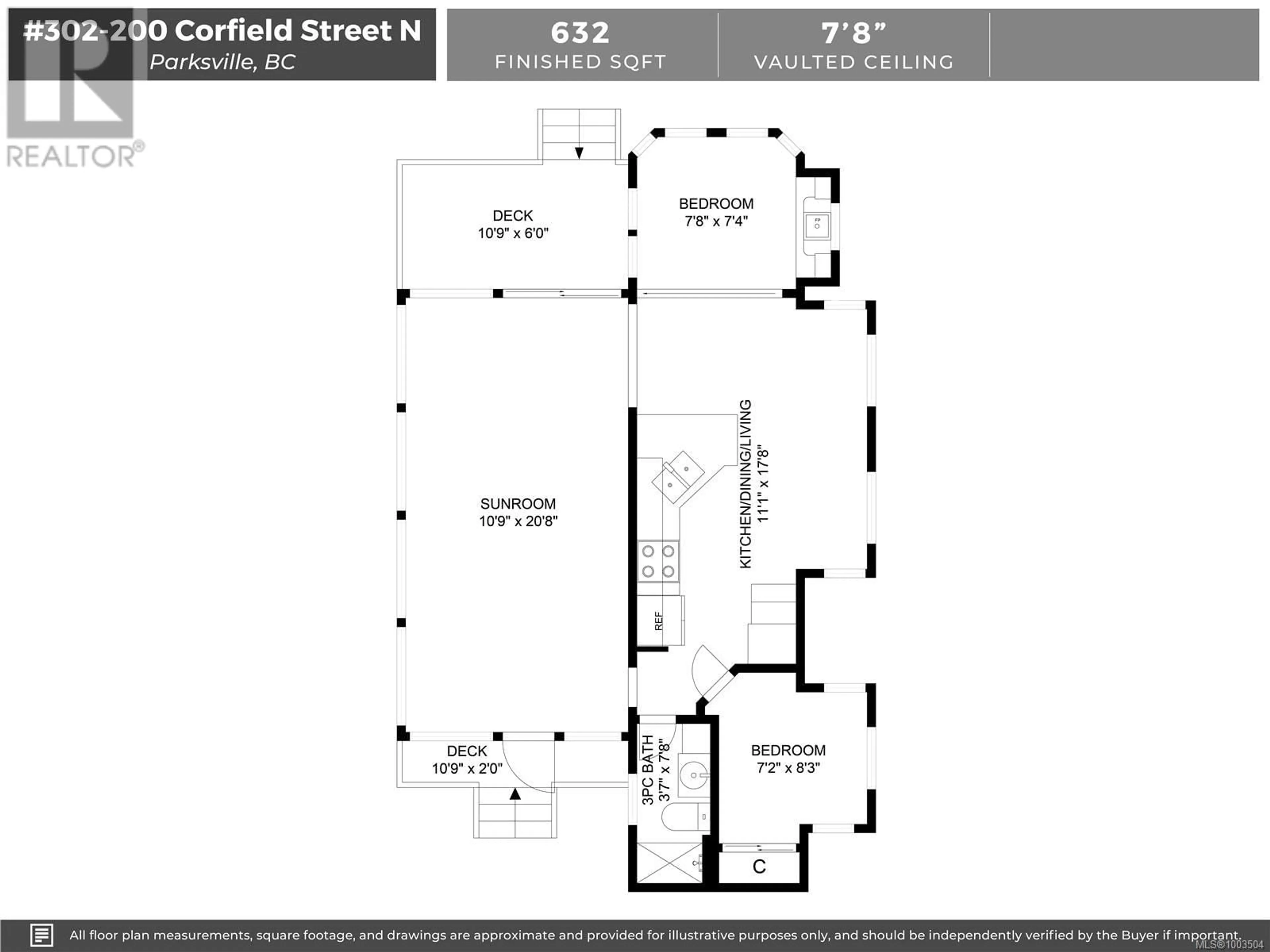 Floor plan for 302 - 200 CORFIELD STREET, Parksville British Columbia V9P2H5