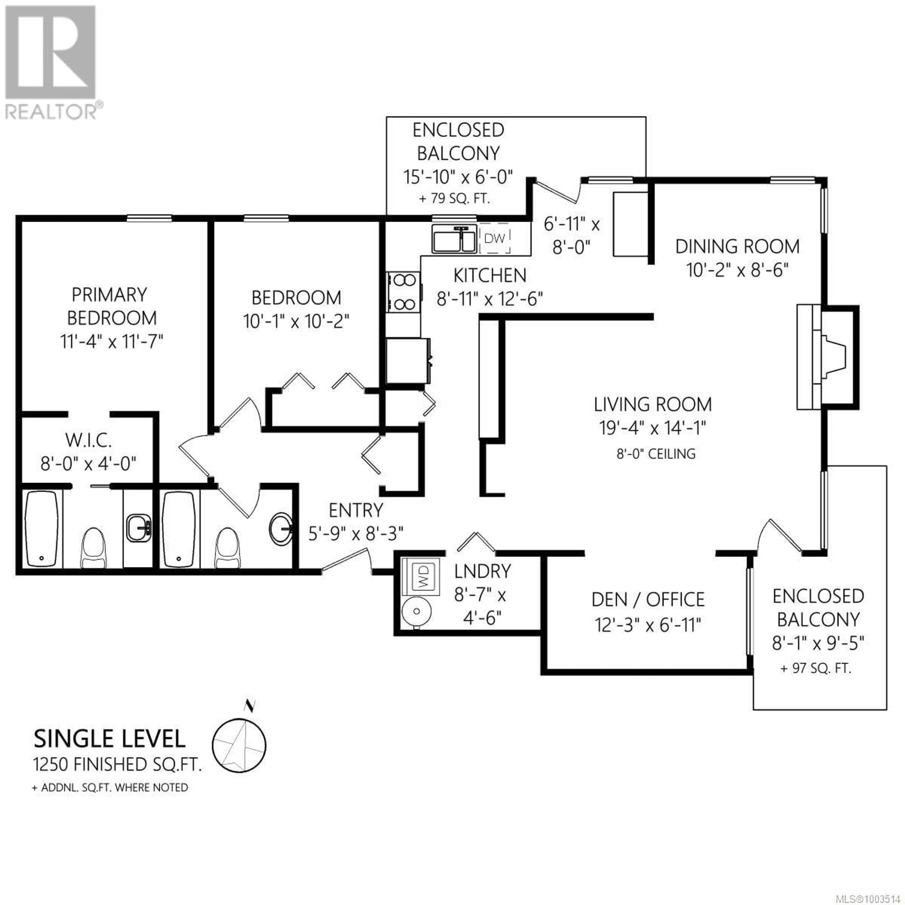 Floor plan for 203 - 1725 CEDAR HILL CROSS ROAD EAST, Saanich British Columbia V8P2P8