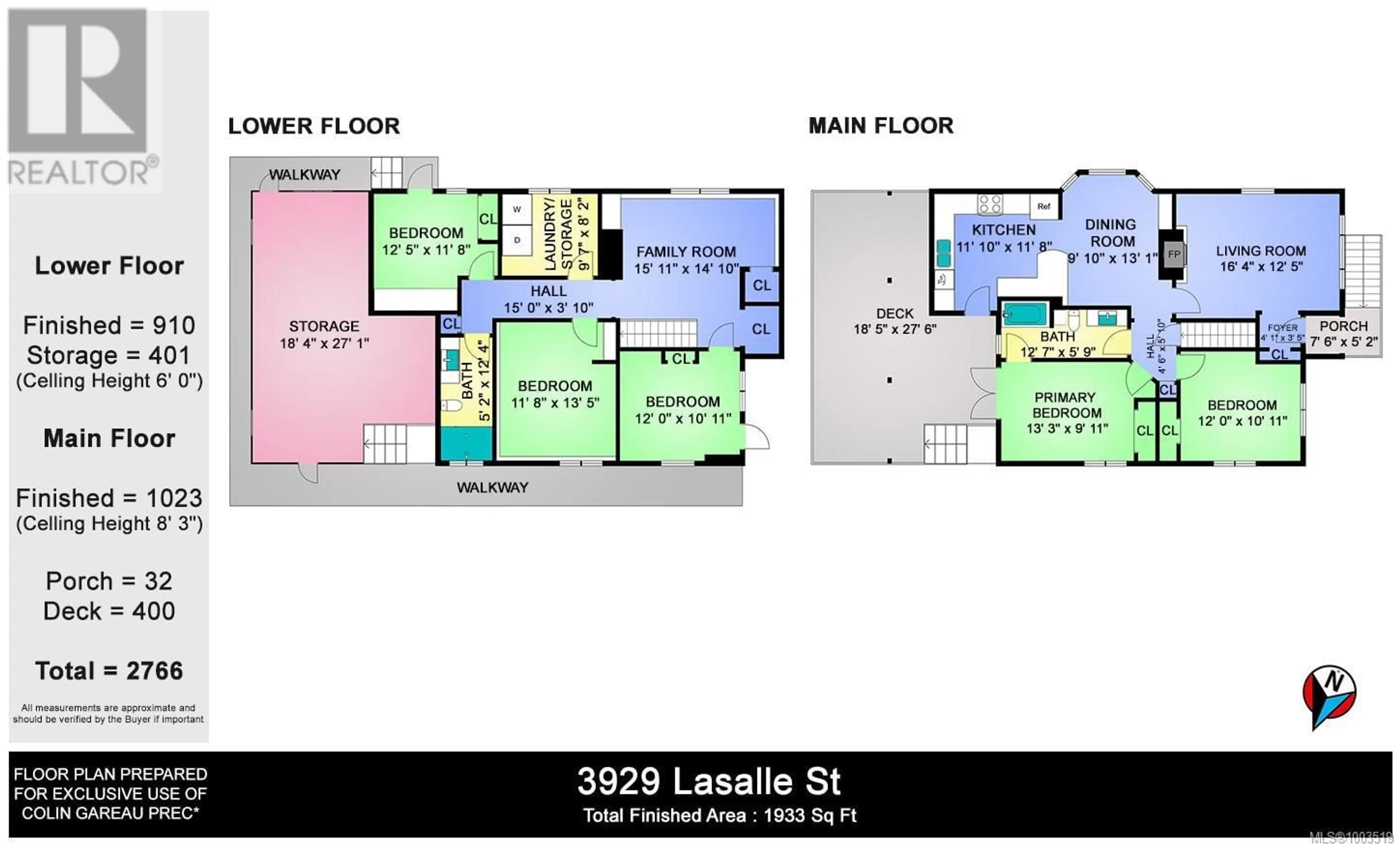 Floor plan for 3929 LASALLE STREET, Saanich British Columbia V8P3L8