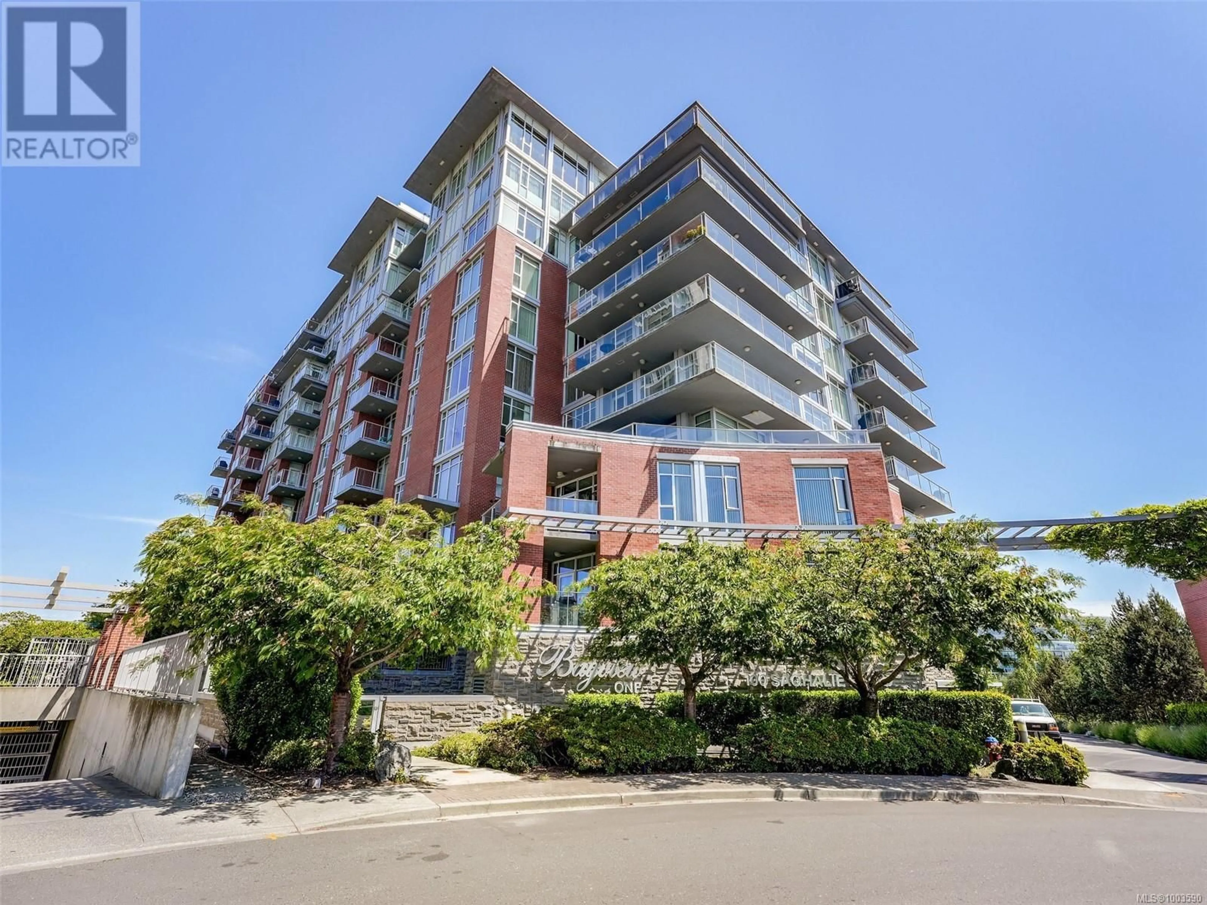 A pic from outside/outdoor area/front of a property/back of a property/a pic from drone, building for 514 - 100 SAGHALIE ROAD, Victoria British Columbia V9A0A1