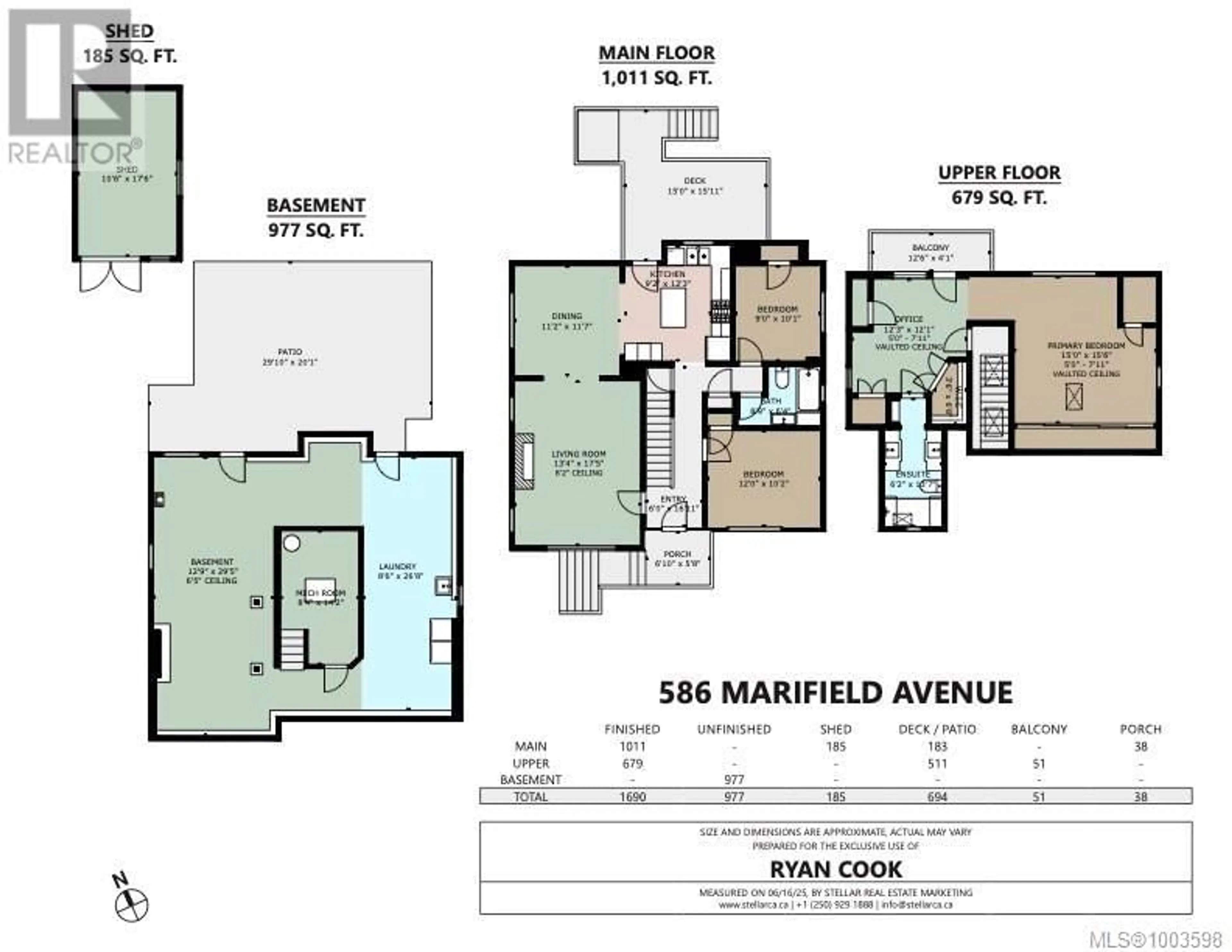 Floor plan for 586 MARIFIELD AVENUE, Victoria British Columbia V8V1N4