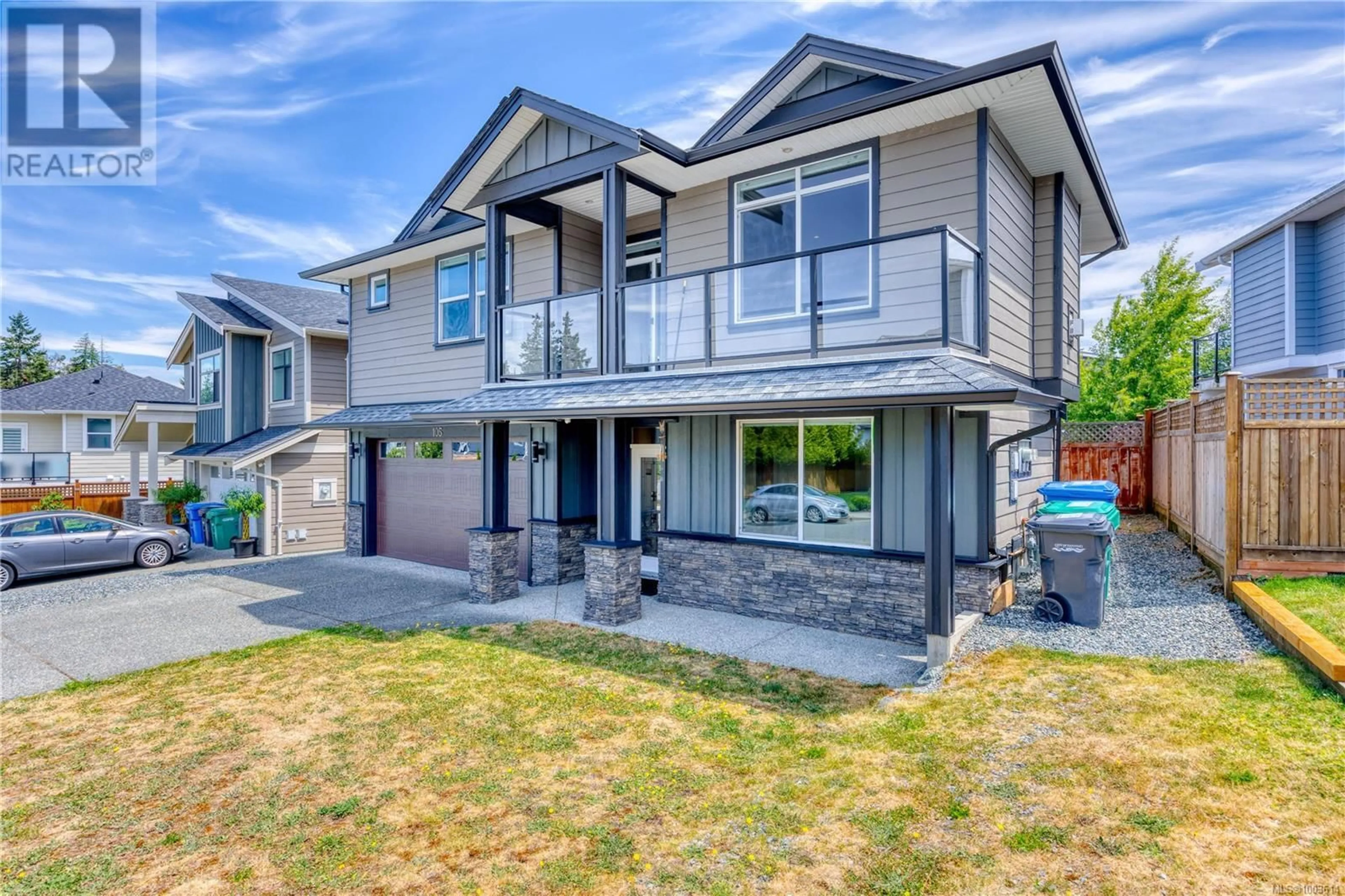 Home with vinyl exterior material, street for 105 LINMONT ROAD, Nanaimo British Columbia V9T0J9