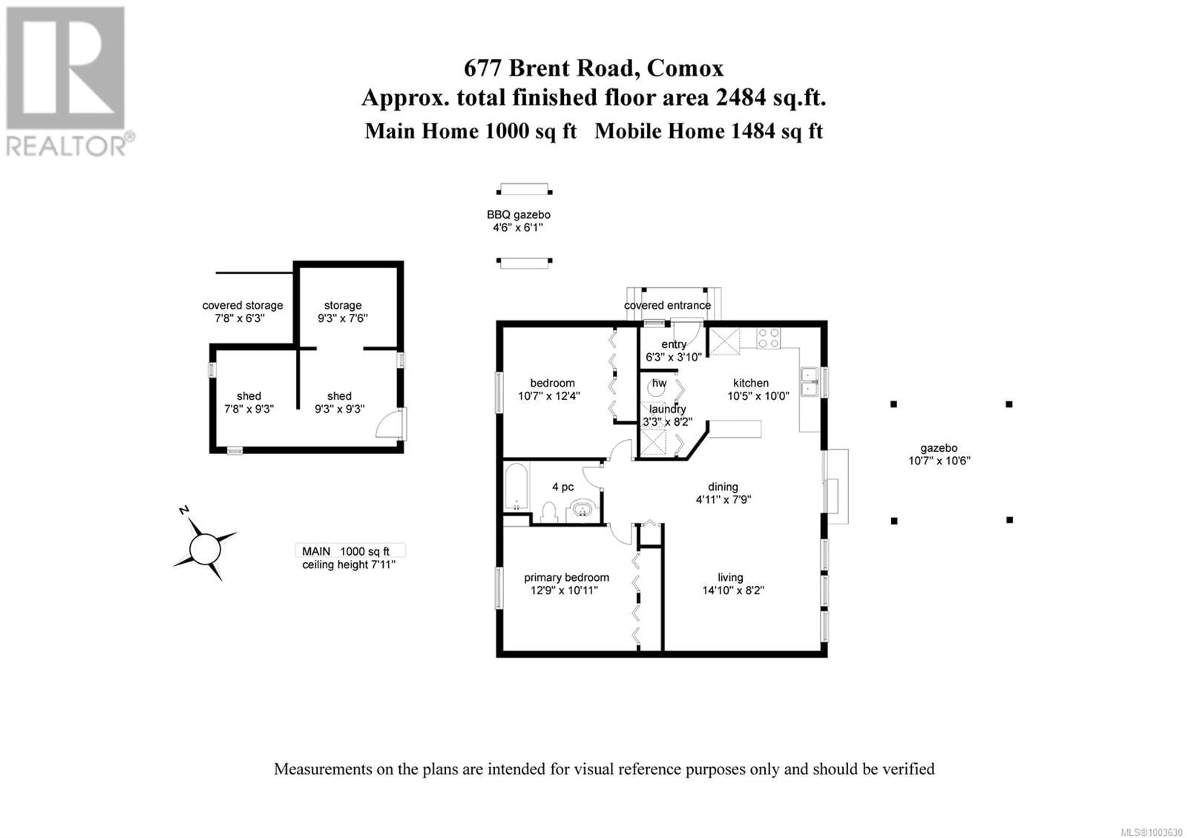 Floor plan for 677, 693 BRENT ROAD, Comox British Columbia V9M3V9