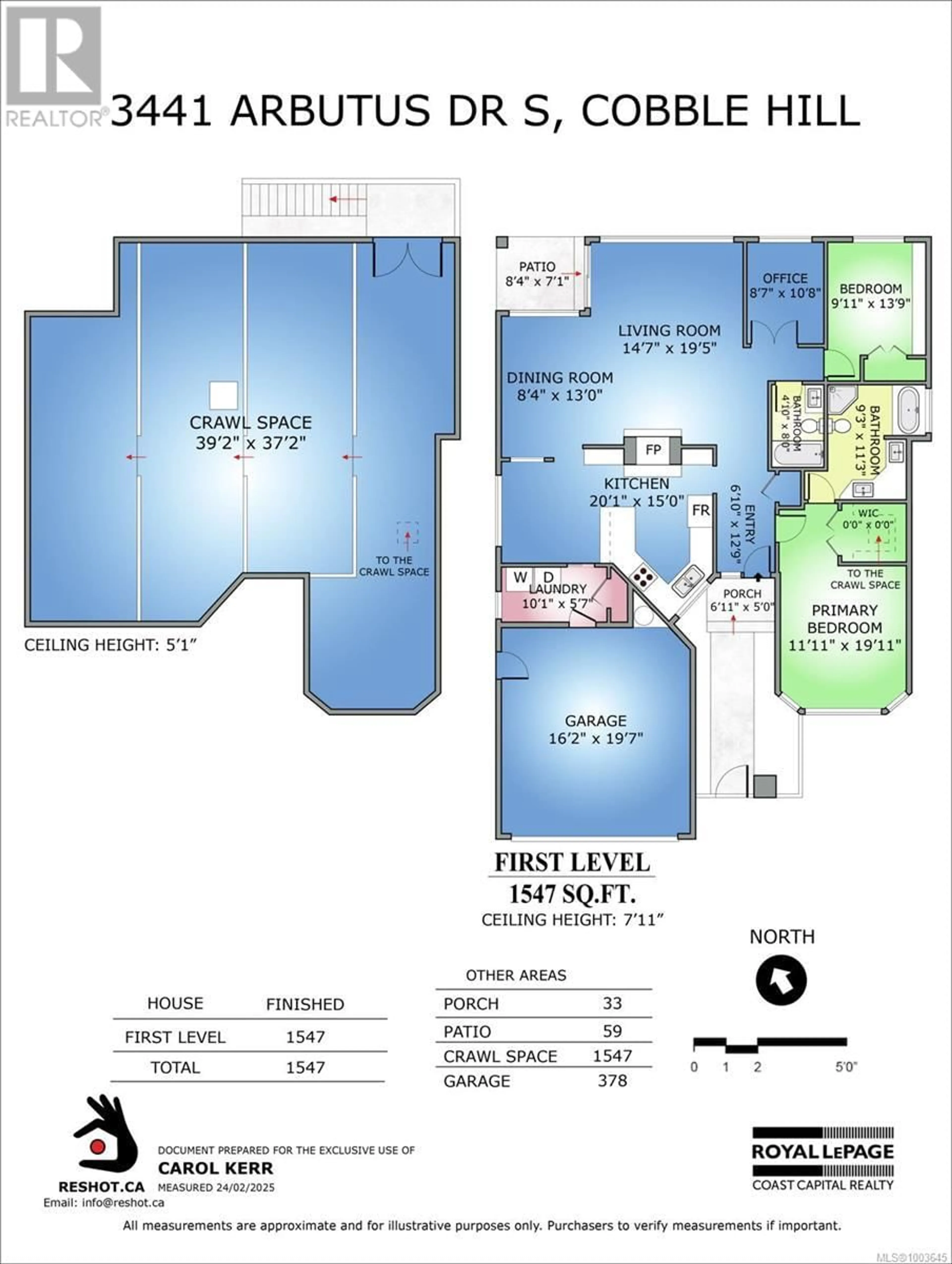 Floor plan for 3441 ARBUTUS DRIVE SOUTH, Cobble Hill British Columbia V8H0K8