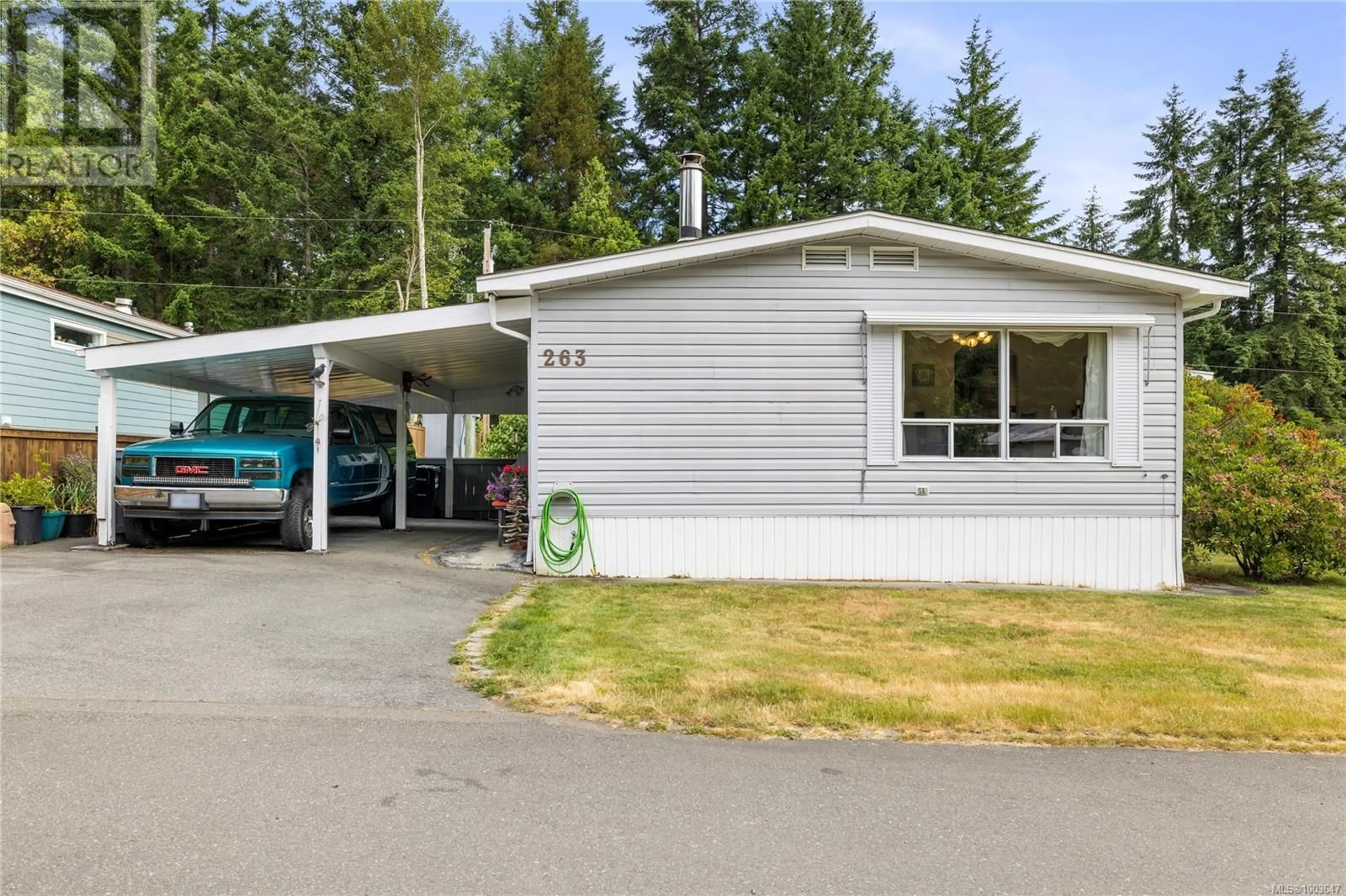 Home with vinyl exterior material, street for 263 - 2465 APOLLO DRIVE, Nanoose Bay British Columbia V9P9K2