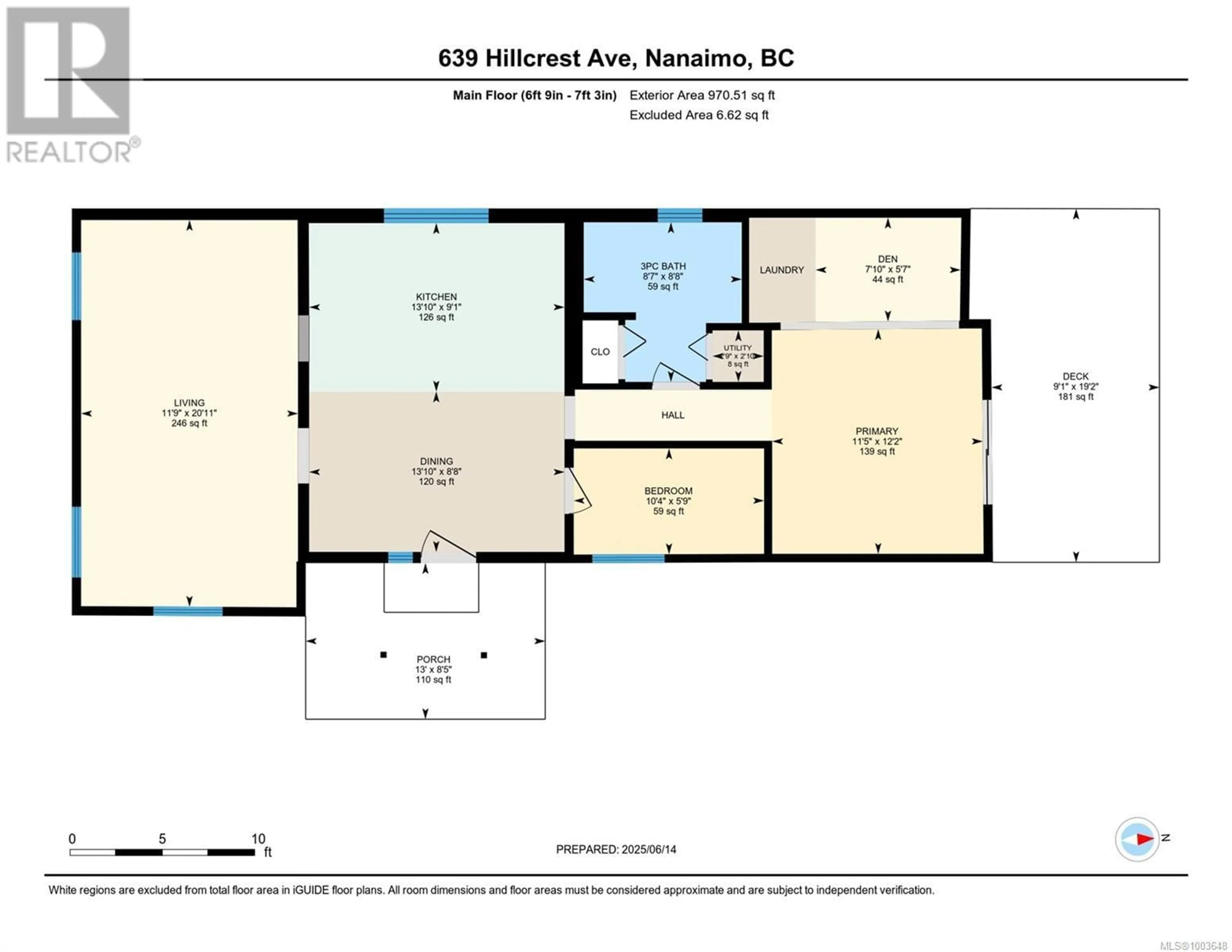 Floor plan for 639 HILLCREST AVENUE, Nanaimo British Columbia V9R3M8