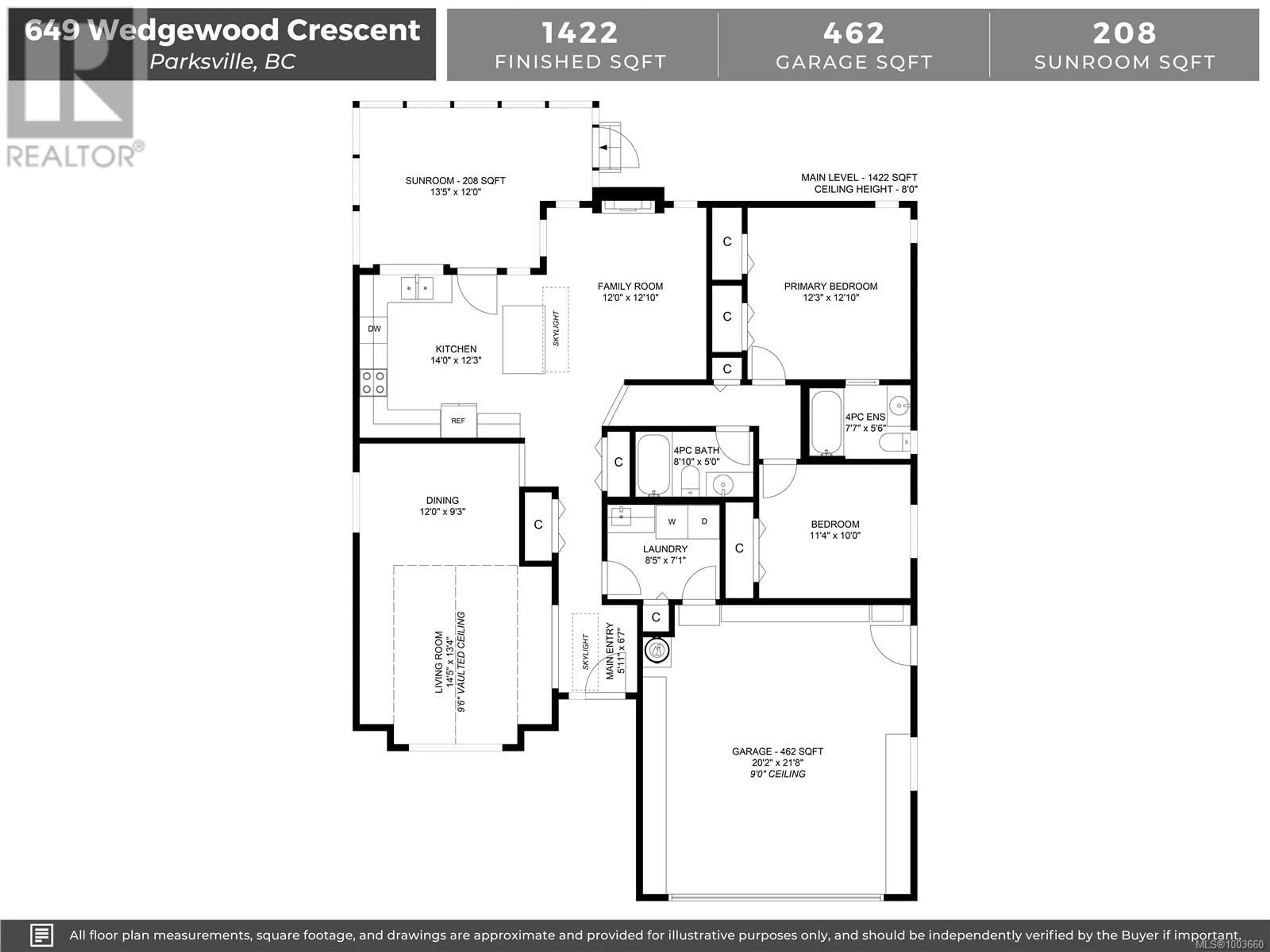 Floor plan for 649 WEDGEWOOD CRESCENT, Parksville British Columbia V9P1B7