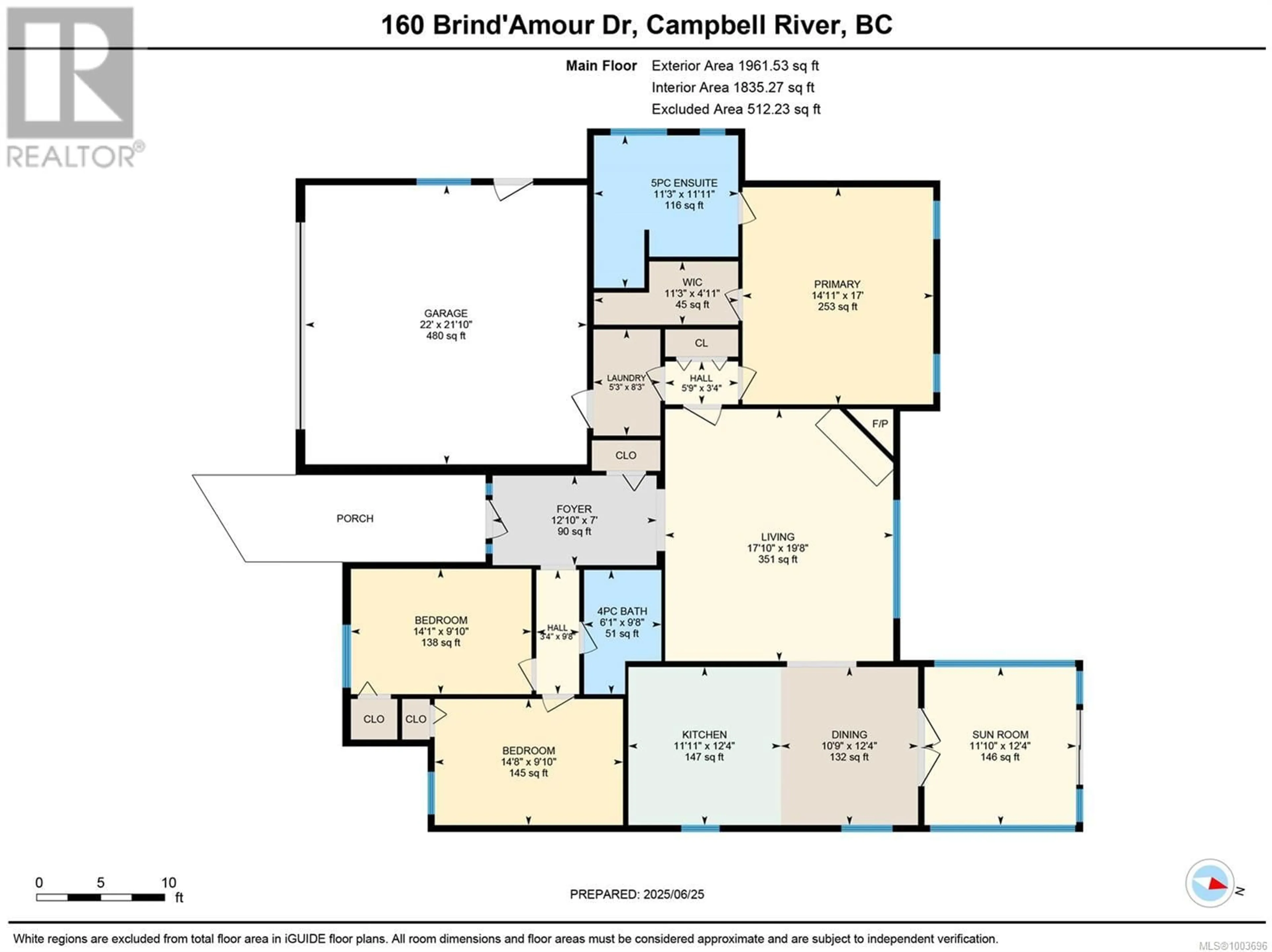 Floor plan for 160 BRIND'AMOUR DRIVE, Campbell River British Columbia V9H0A2