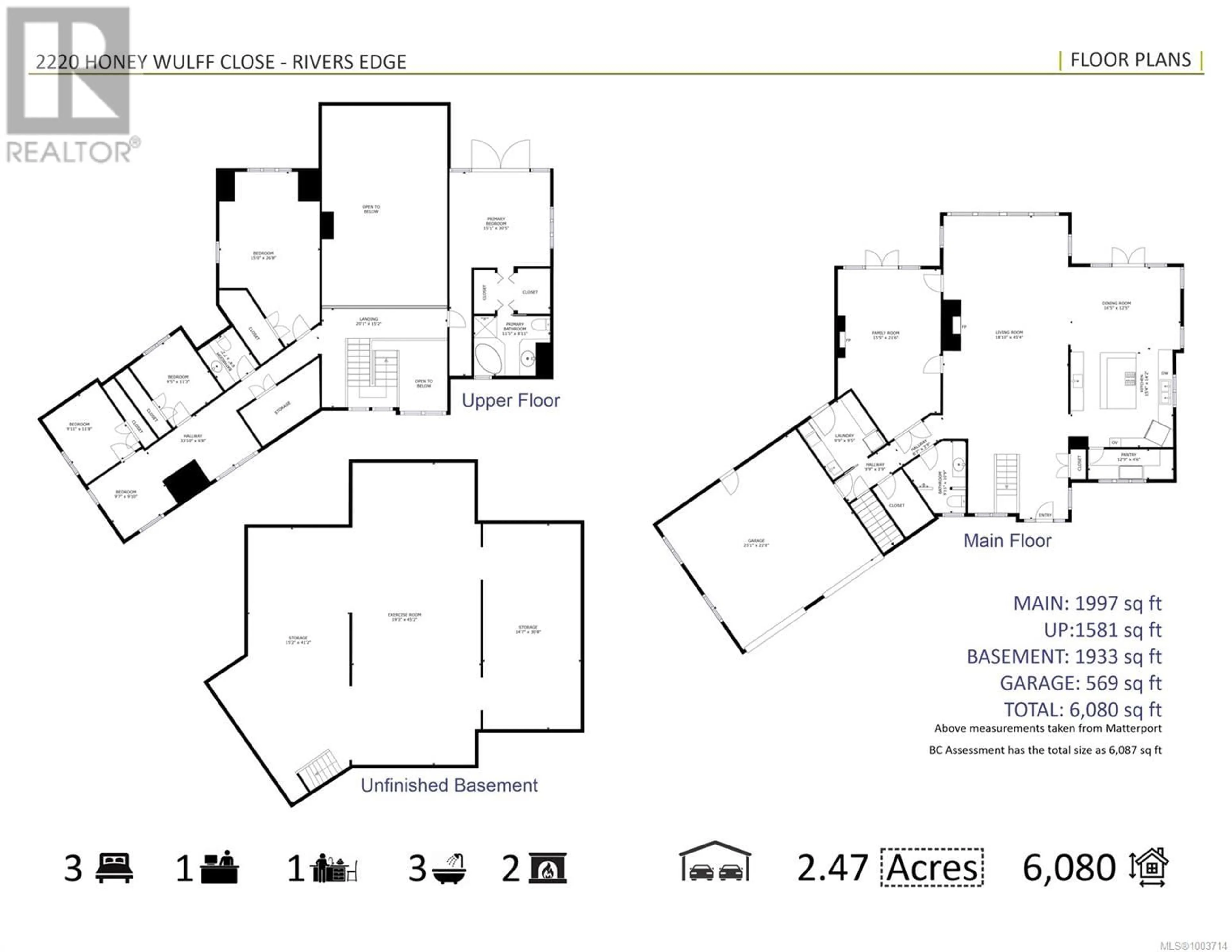 Floor plan for 2220 HONEY WULFF CLOSE, Nanoose Bay British Columbia V9P9L6