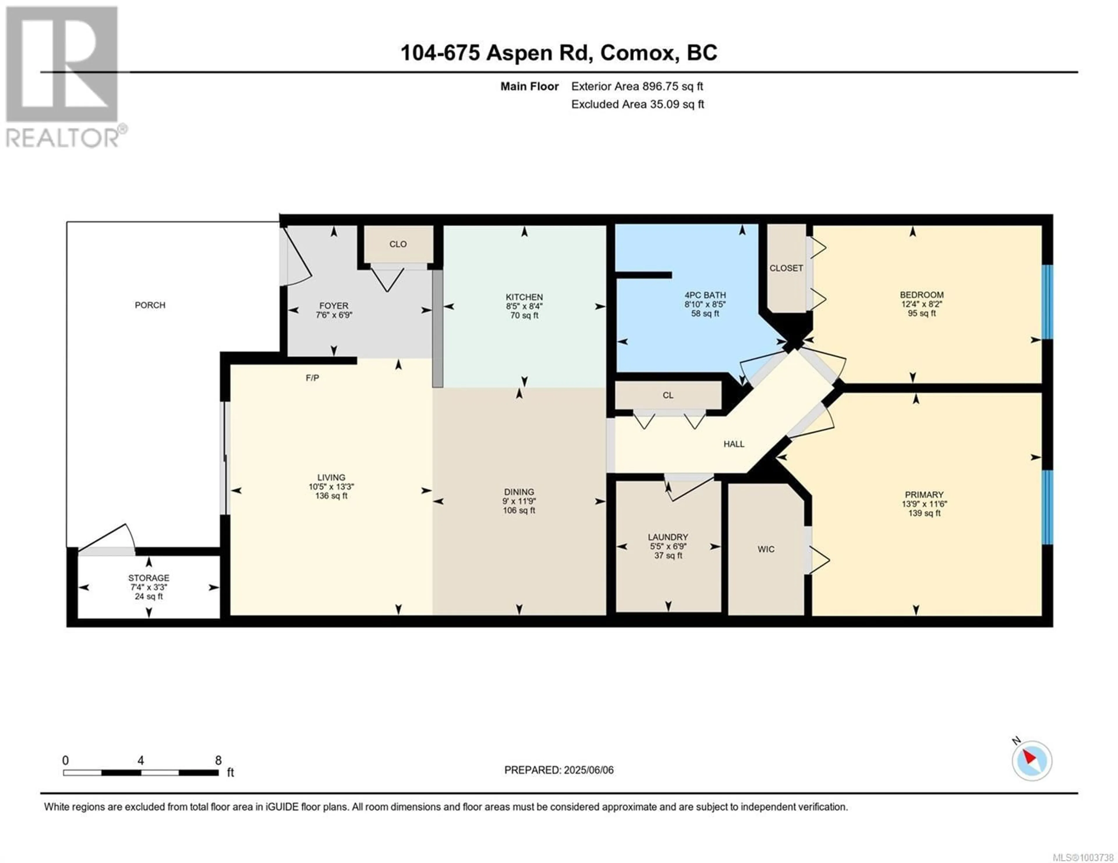 Floor plan for 104 - 675 ASPEN ROAD, Comox British Columbia V9M3S6