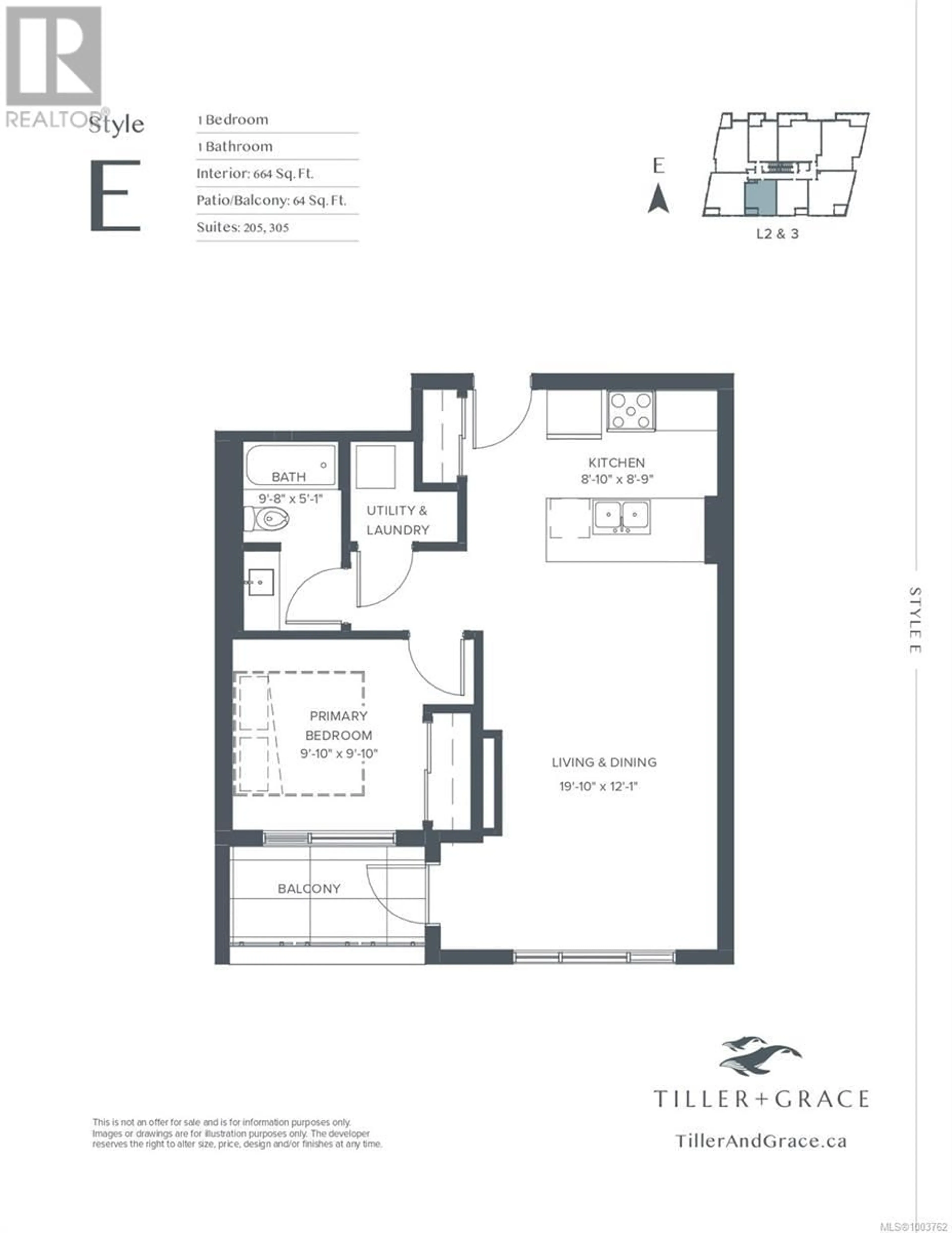 Floor plan for 305 - 5229 CORDOVA BAY ROAD, Saanich British Columbia V8Y2L1