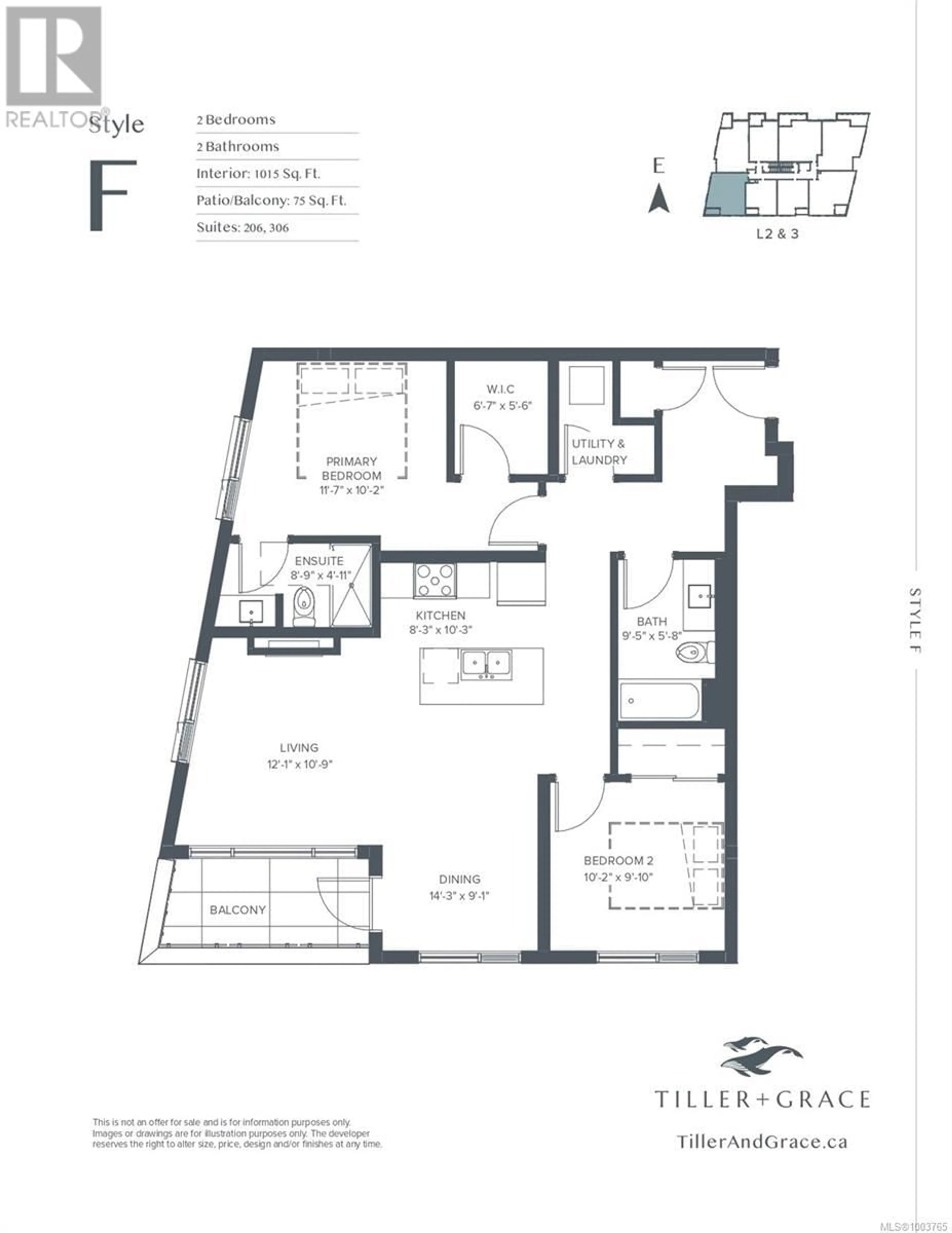 Floor plan for 206 - 5229 CORDOVA BAY ROAD, Saanich British Columbia V8Y2L1