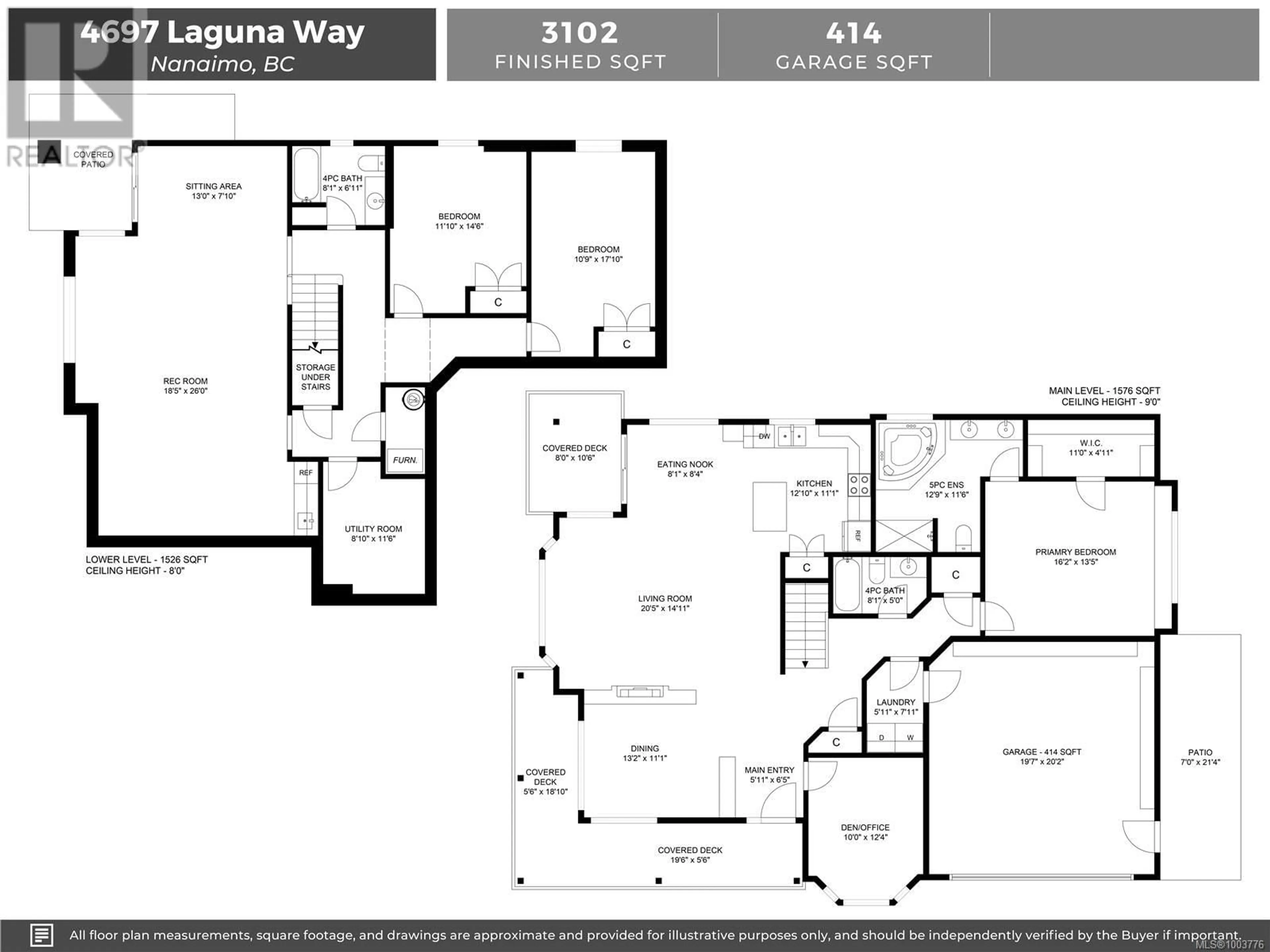 Floor plan for 4697 LAGUNA WAY, Nanaimo British Columbia V9T0A7
