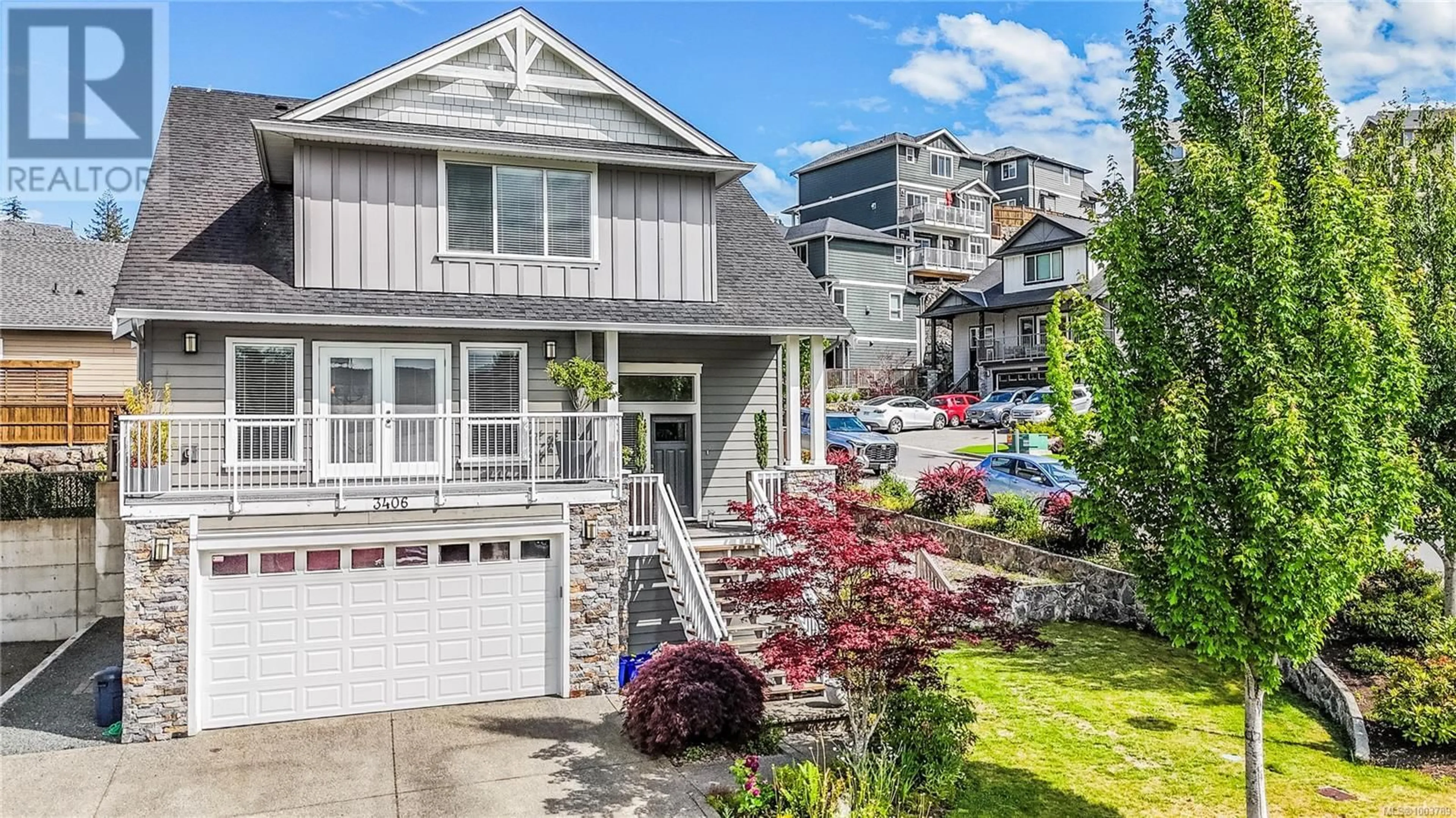 Home with vinyl exterior material, street for 3406 AMBROSIA CRESCENT, Langford British Columbia V9C0K4
