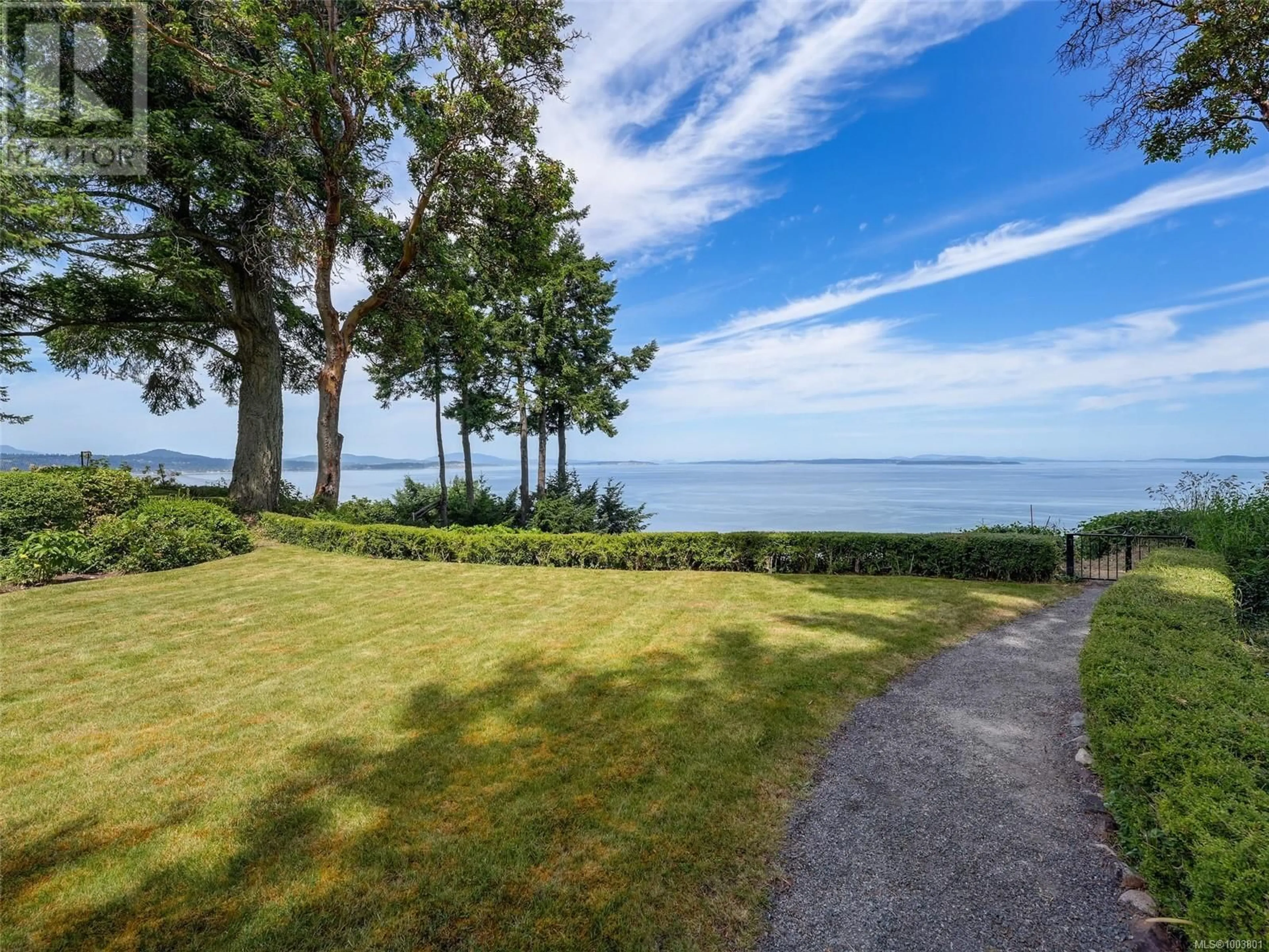 A pic from outside/outdoor area/front of a property/back of a property/a pic from drone, water/lake/river/ocean view for 4590 TORQUAY ROAD, Saanich British Columbia V8N3L7