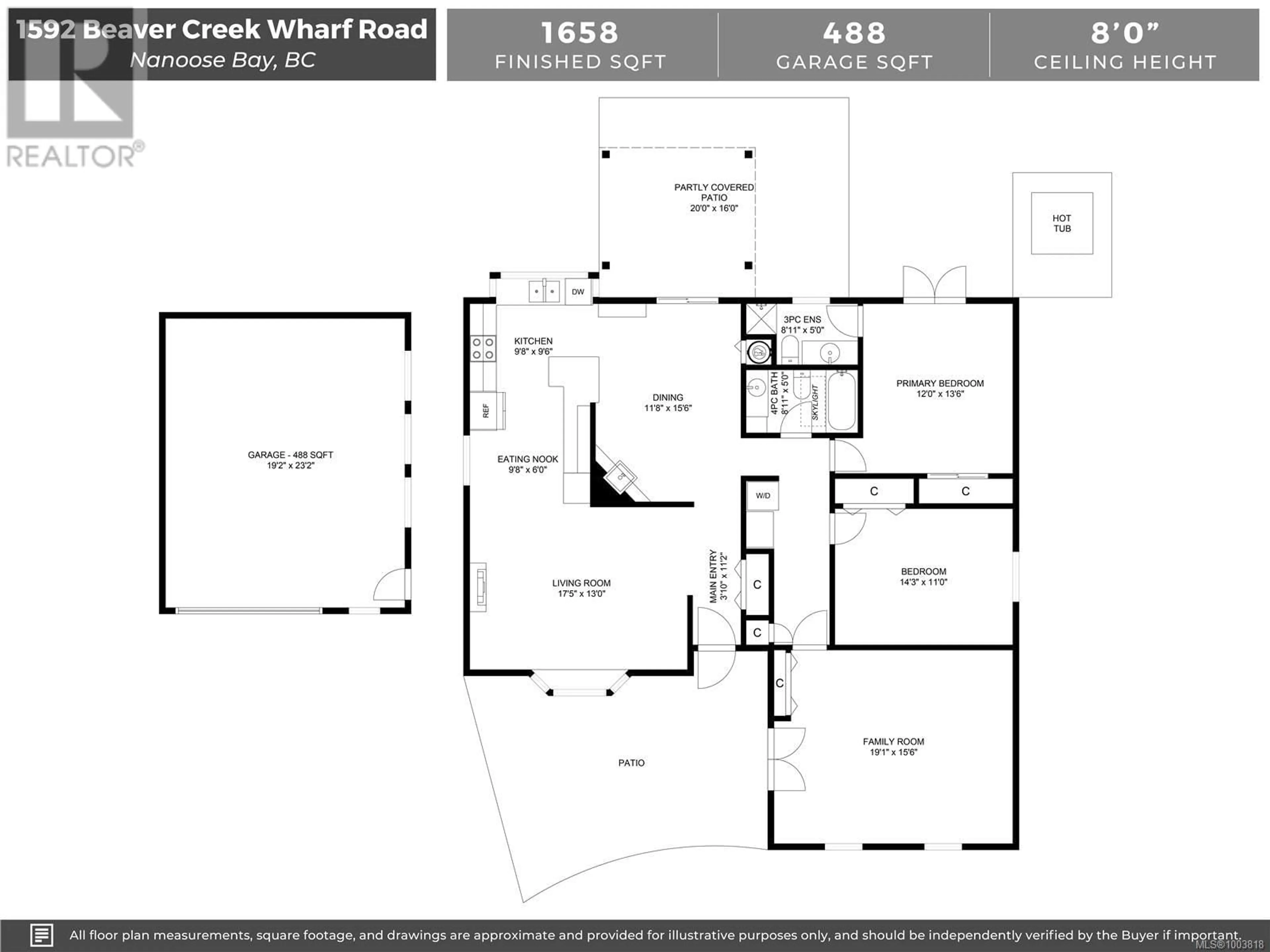 Floor plan for 1592 BEAVER CREEK WHARF ROAD, Nanoose Bay British Columbia V9P9C4