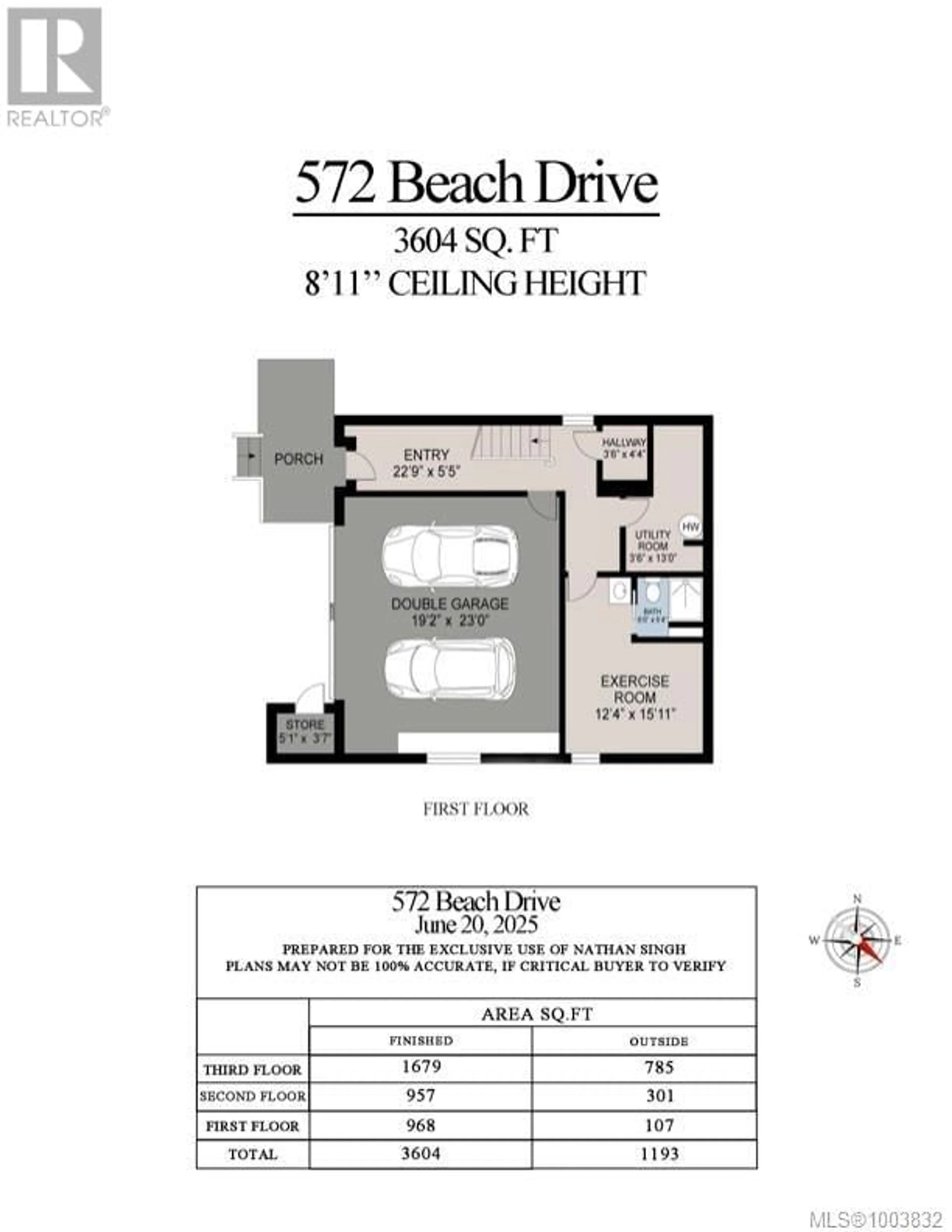 Floor plan for 572 BEACH DRIVE, Oak Bay British Columbia V8S2M5