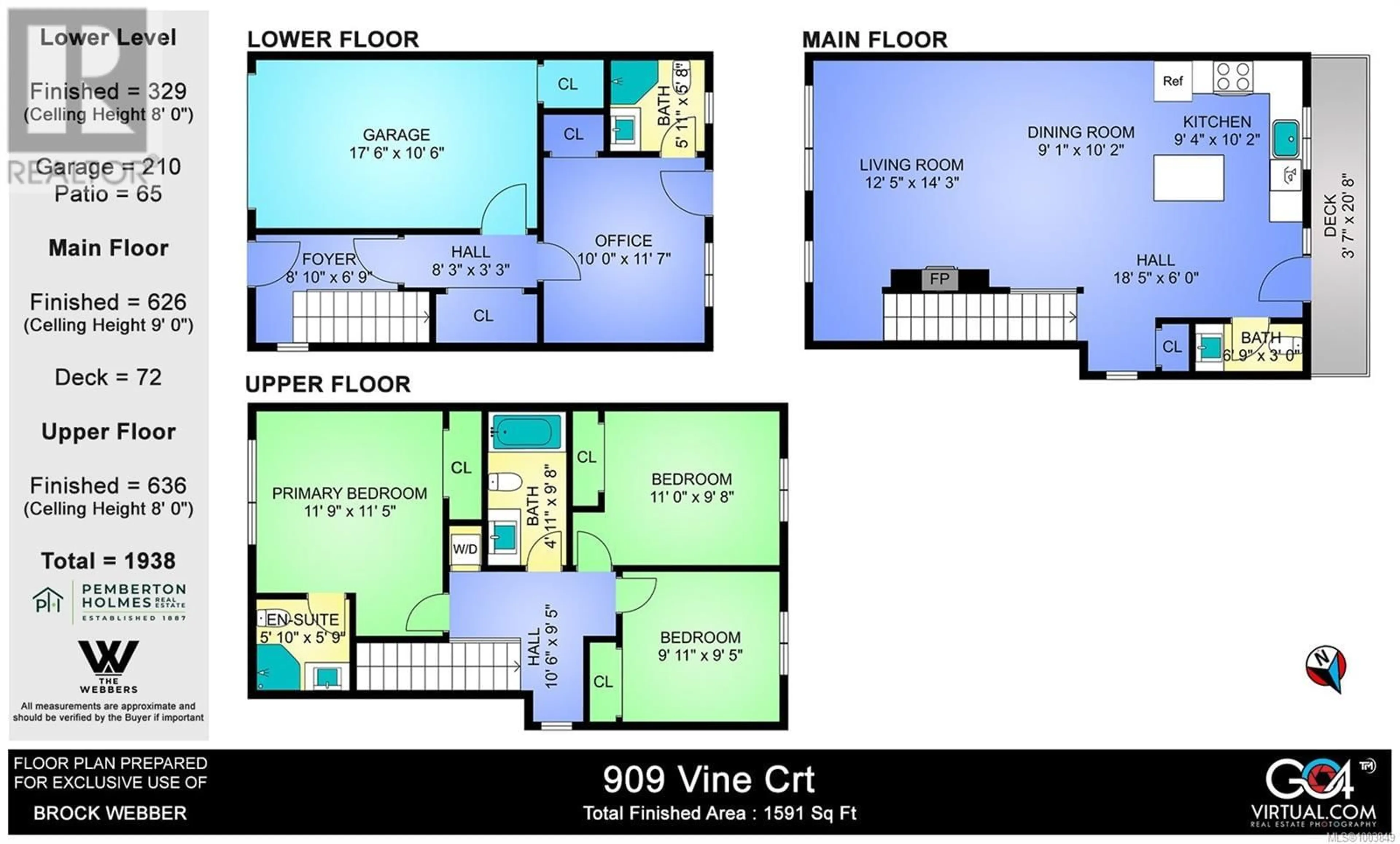 Floor plan for 909 VINE COURT, Langford British Columbia V9C2V8