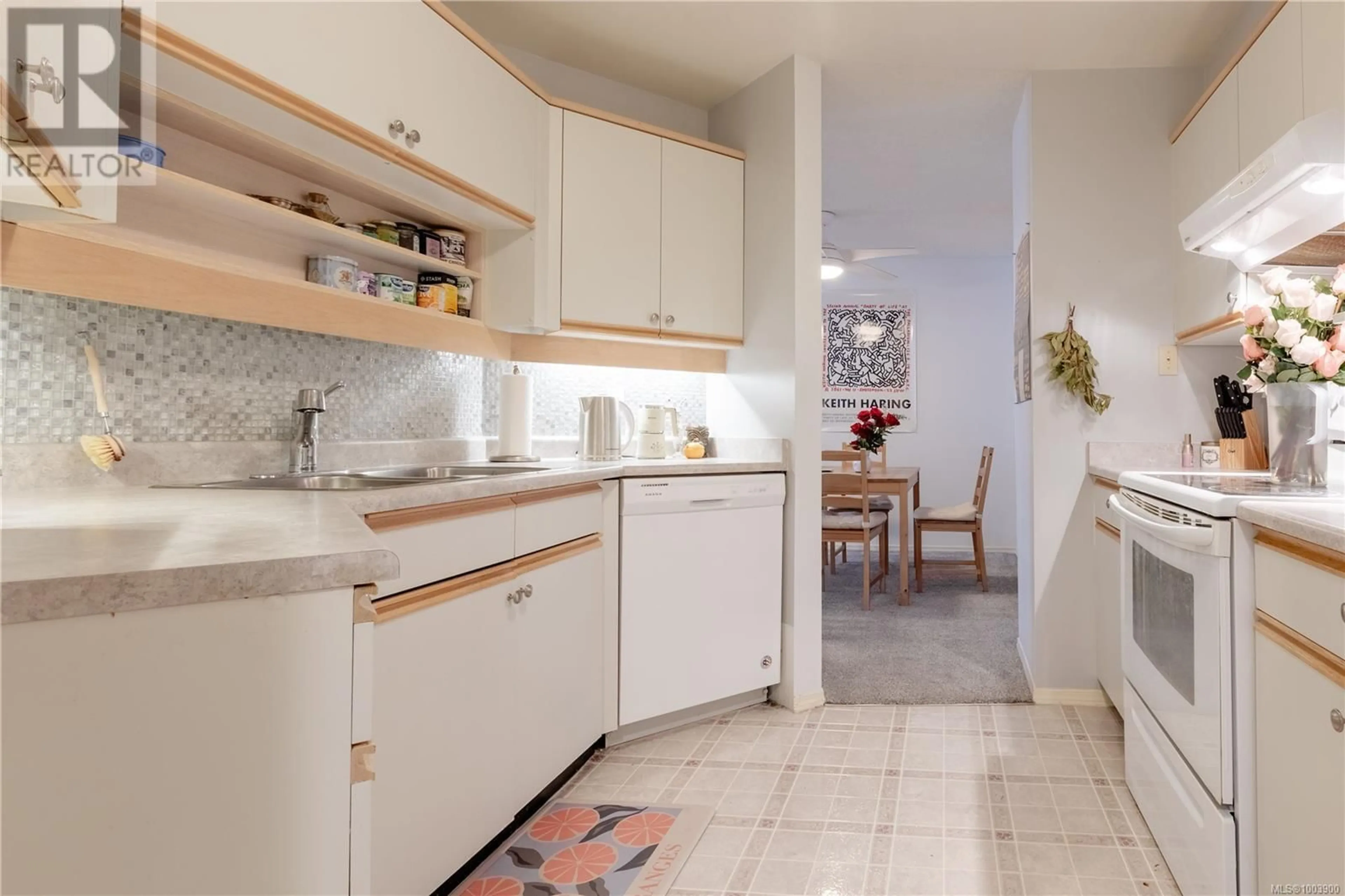 Standard kitchen, ceramic/tile floor for 203 - 3931 SHELBOURNE STREET, Saanich British Columbia V8P4H9
