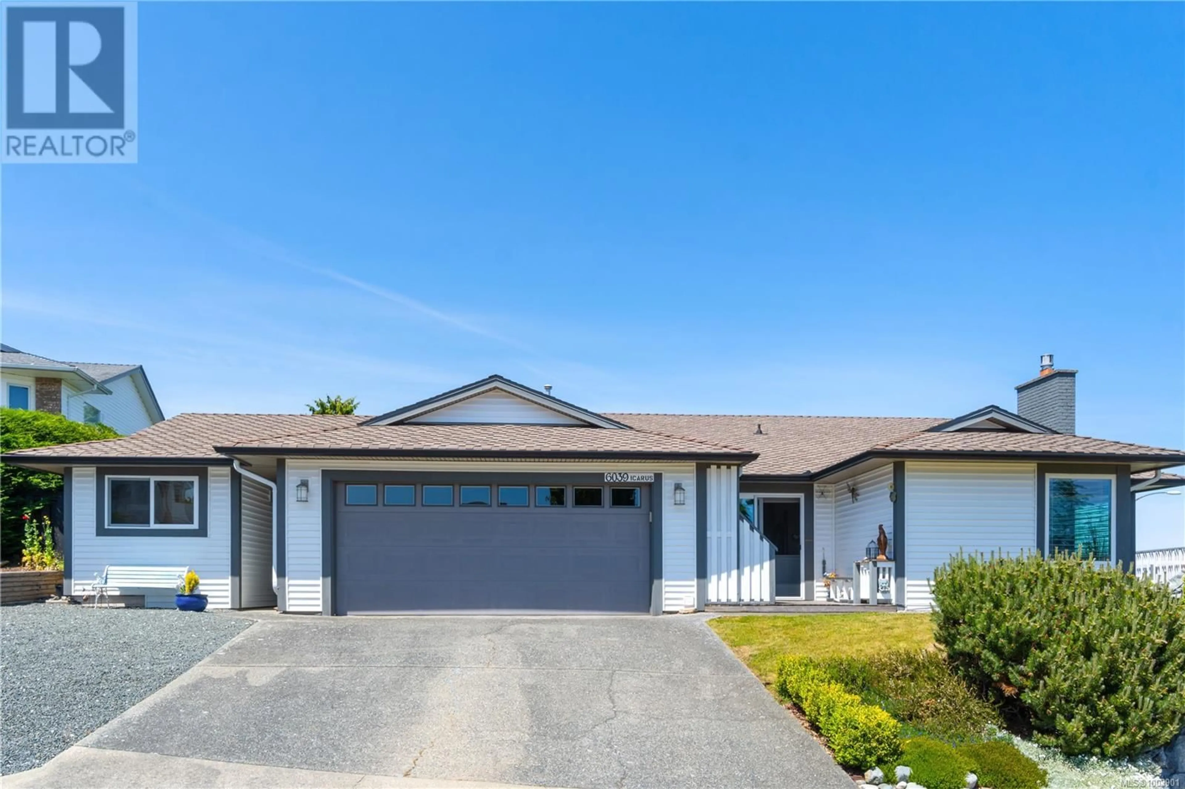 Home with vinyl exterior material, street for 6039 ICARUS DRIVE, Nanaimo British Columbia V9V1B7