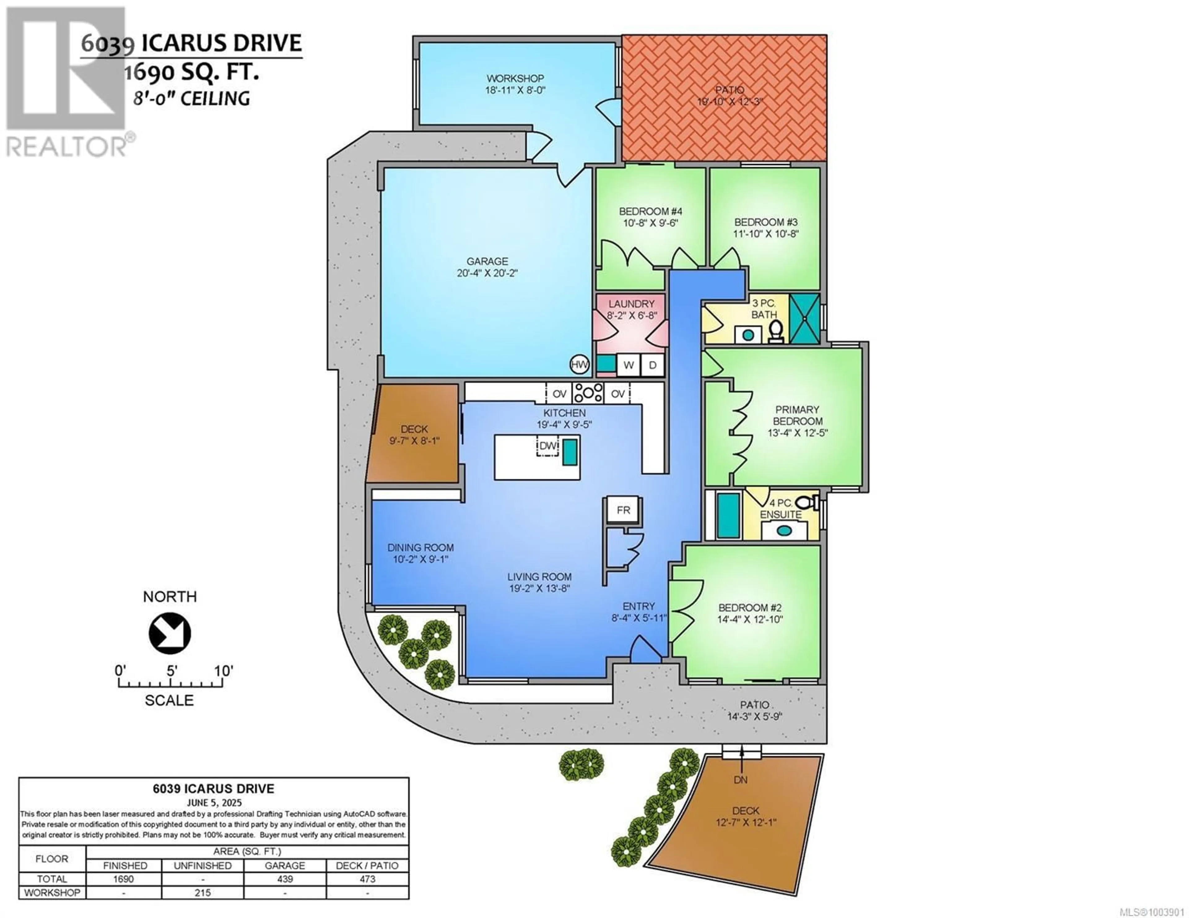 Floor plan for 6039 ICARUS DRIVE, Nanaimo British Columbia V9V1B7