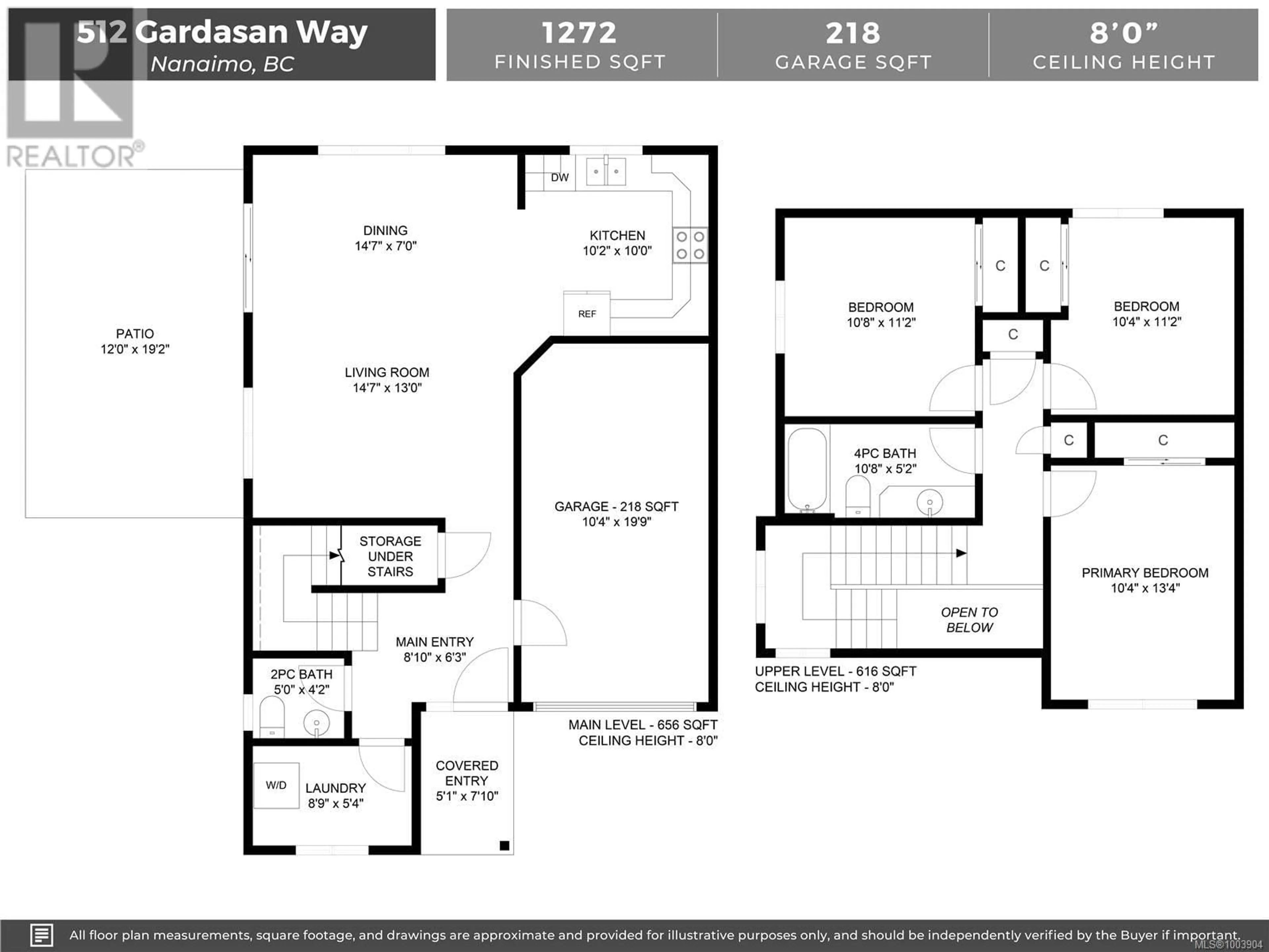 Floor plan for 512 GARDASAN WAY, Nanaimo British Columbia V9R6K8