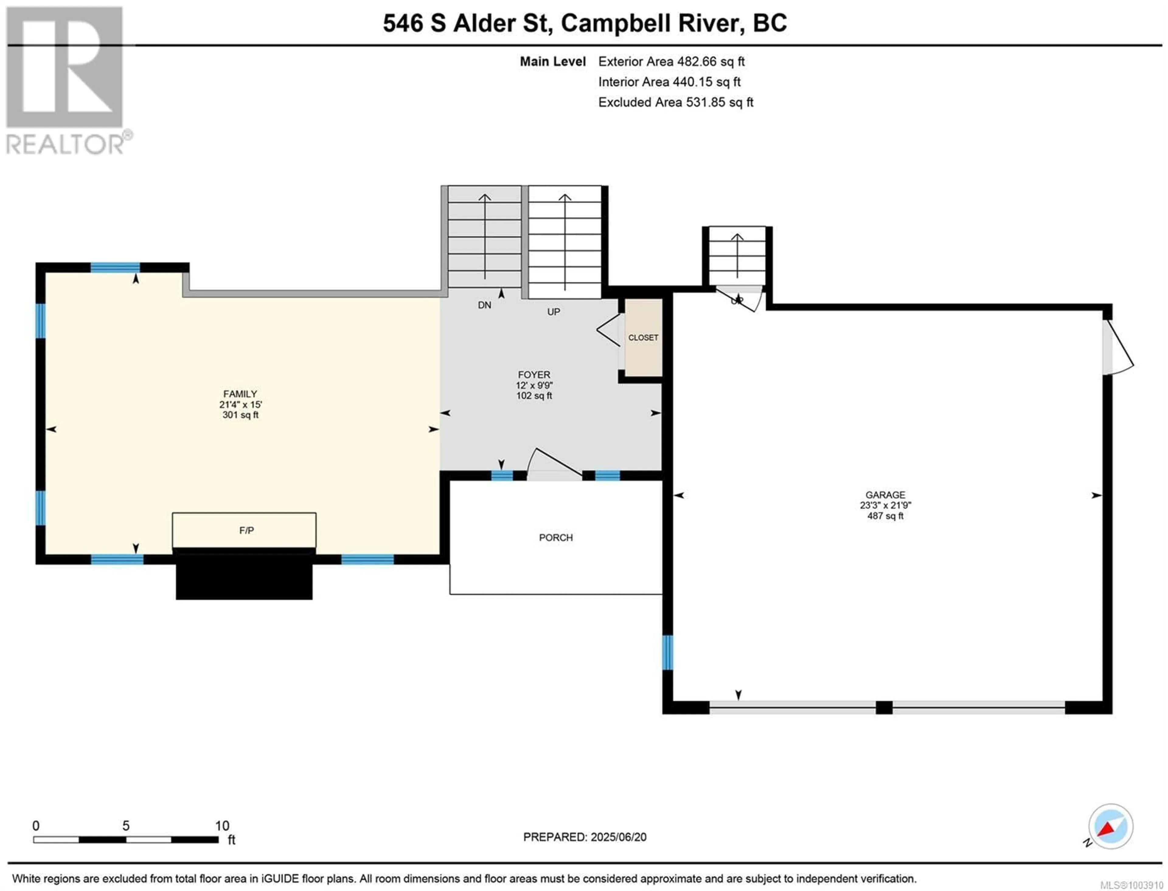 Floor plan for 546 ALDER STREET SOUTH, Campbell River British Columbia V9W5Y3
