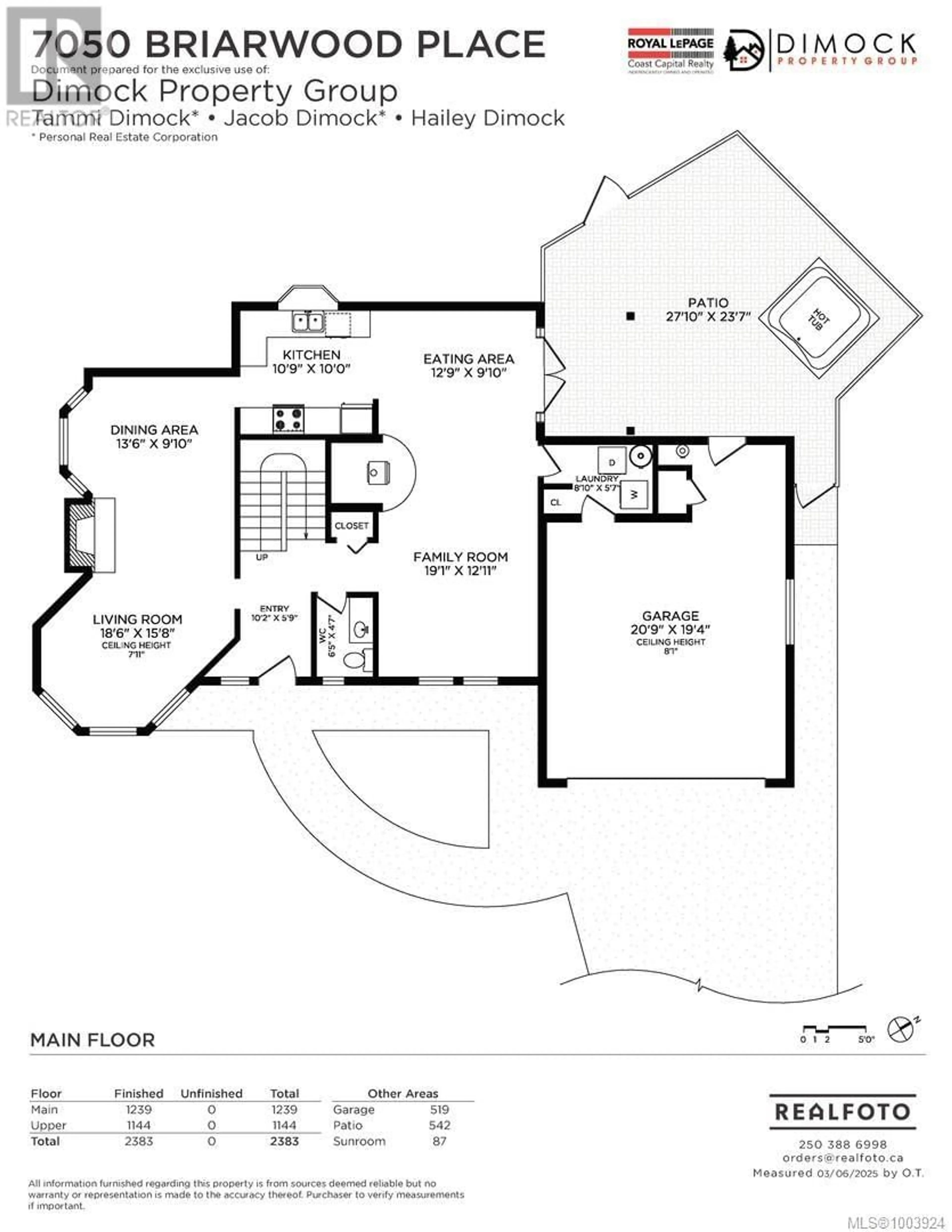 Floor plan for 7050 BRIARWOOD PLACE, Sooke British Columbia V9Z0T2