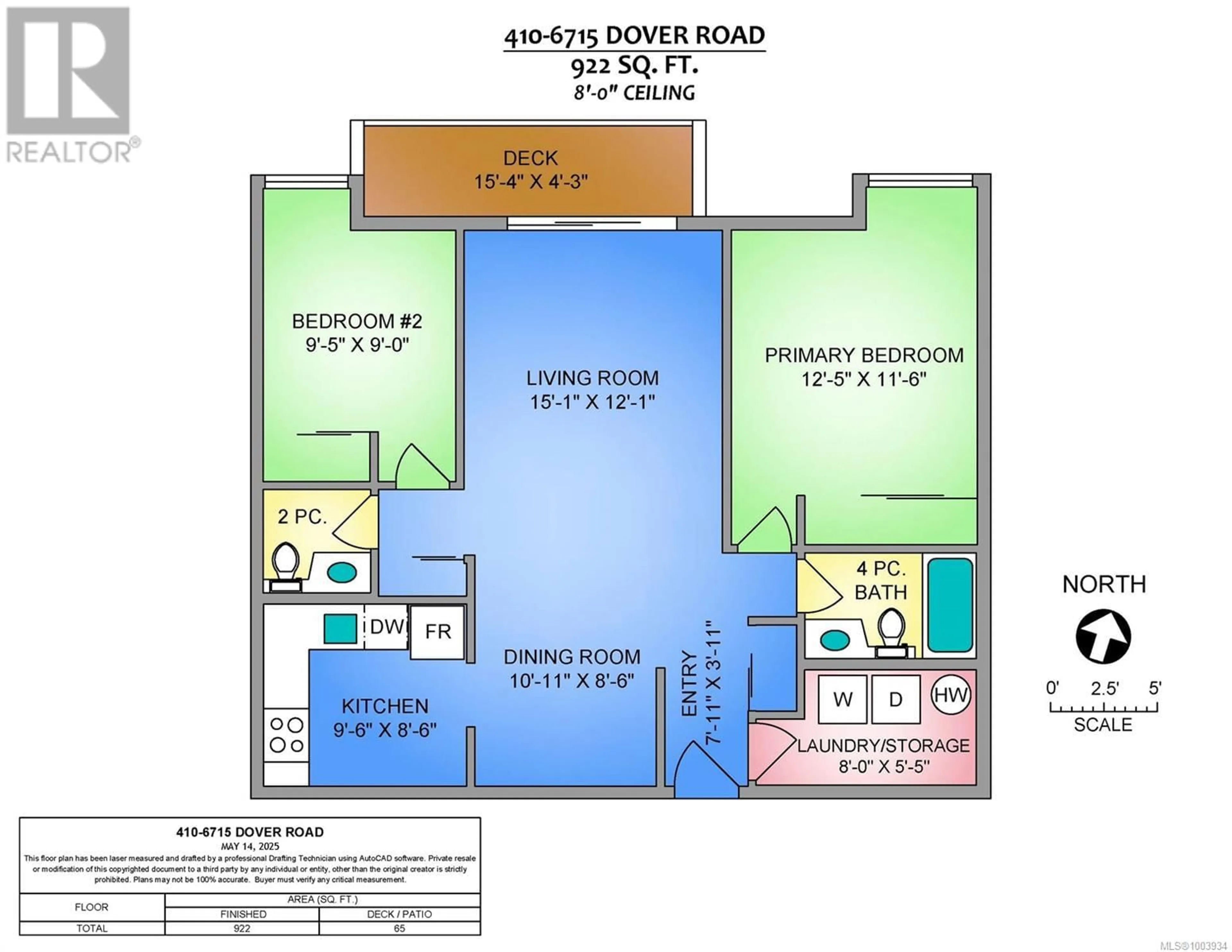 Floor plan for 410 - 6715 DOVER ROAD, Nanaimo British Columbia V9V1L9