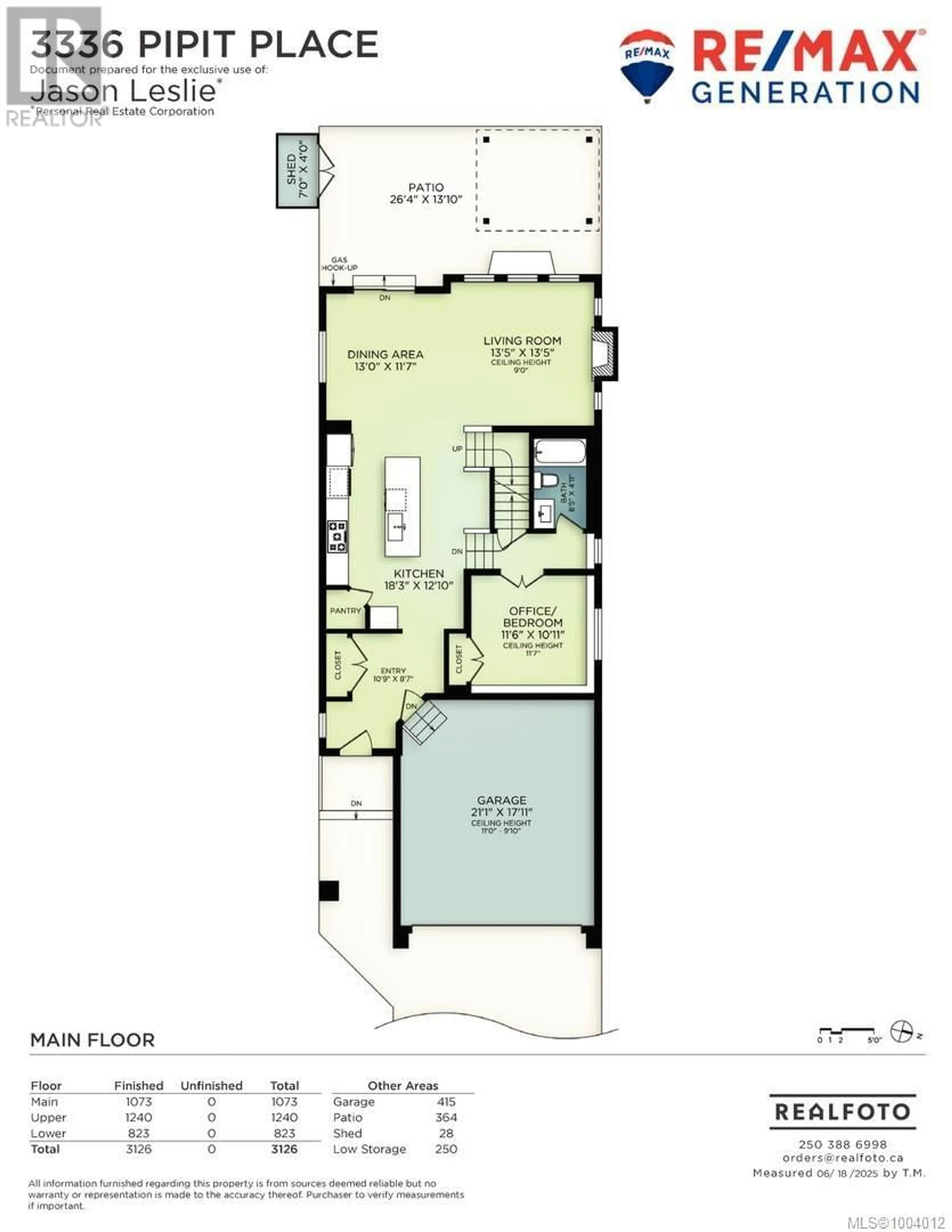 Floor plan for 3336 PIPIT PLACE, Colwood British Columbia V0C0P8