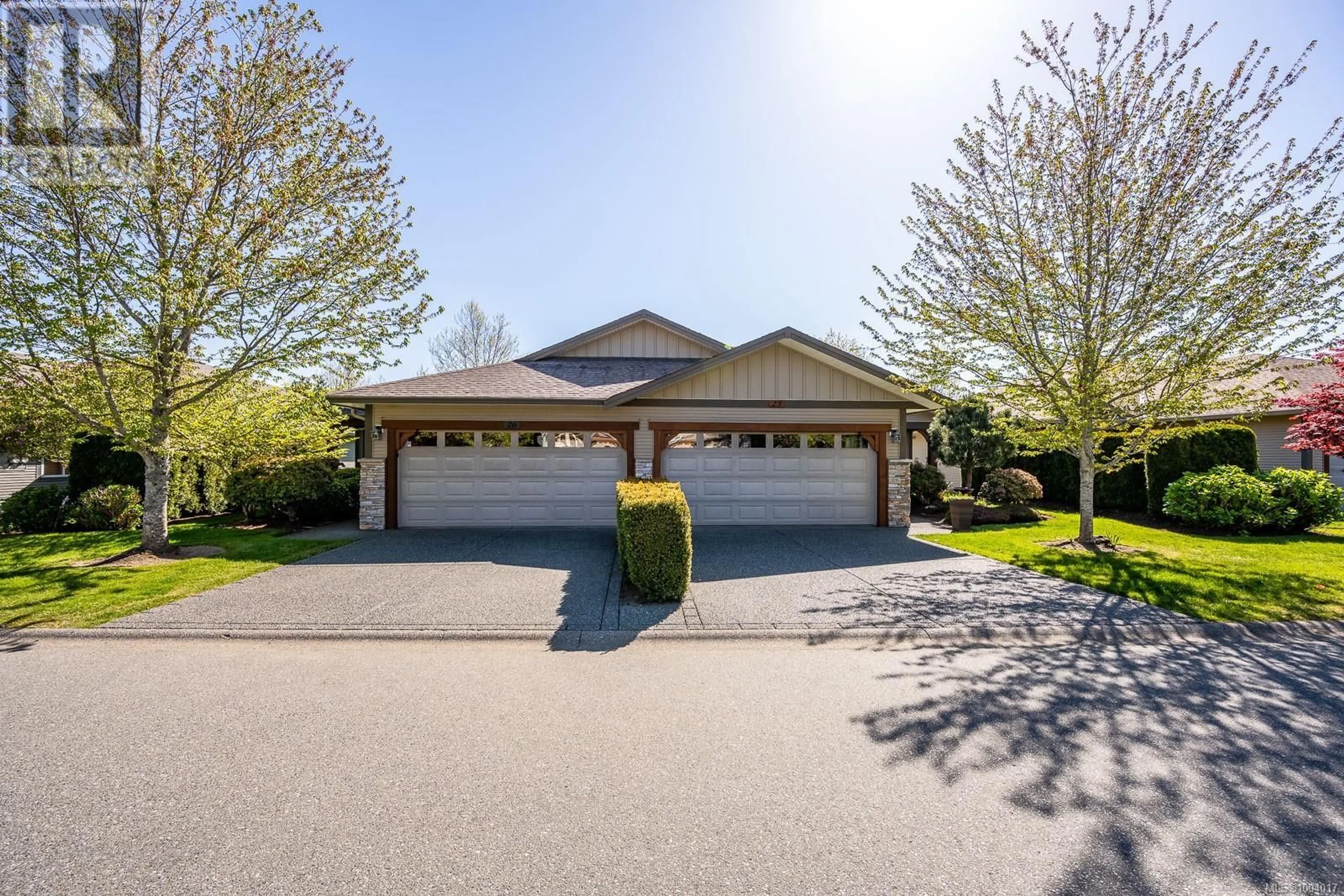 A pic from outside/outdoor area/front of a property/back of a property/a pic from drone, street for 26 - 2300 MURRELET DRIVE, Comox British Columbia V9M4J2