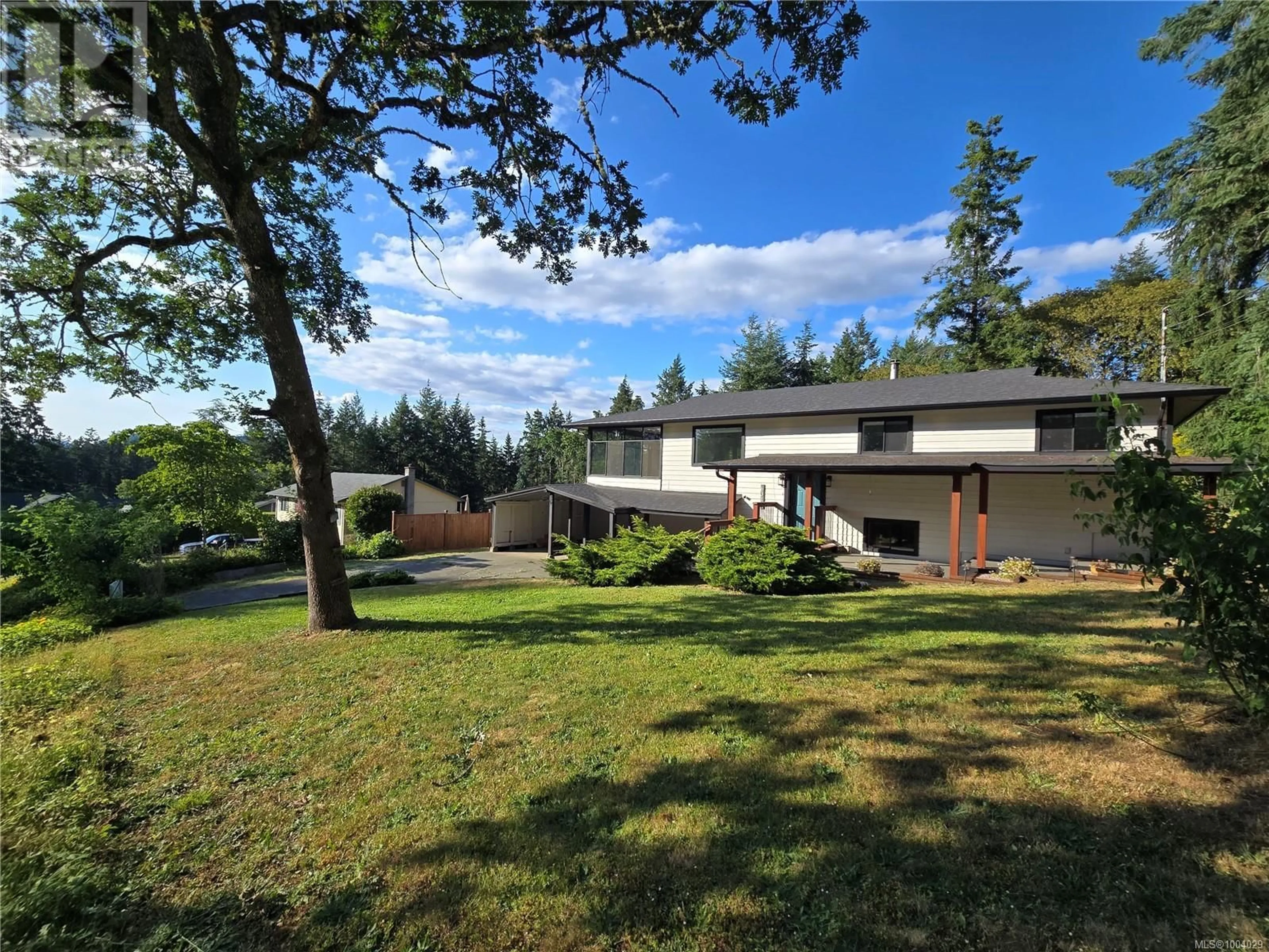 A pic from outside/outdoor area/front of a property/back of a property/a pic from drone, forest/trees view for 6315 WOODGROVE WAY, Duncan British Columbia V9L5R4