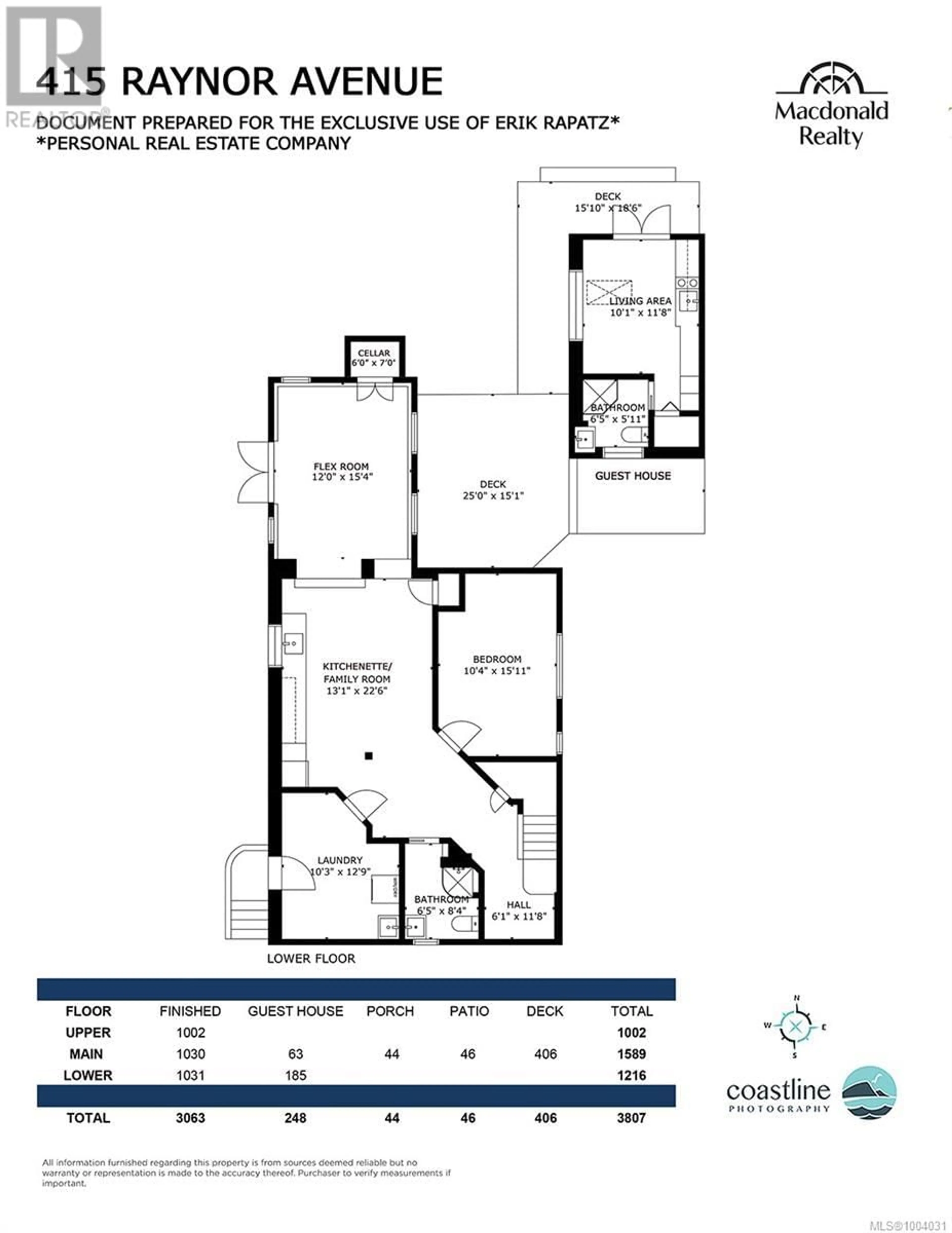 Floor plan for 415 RAYNOR AVENUE, Victoria British Columbia V9A3A7