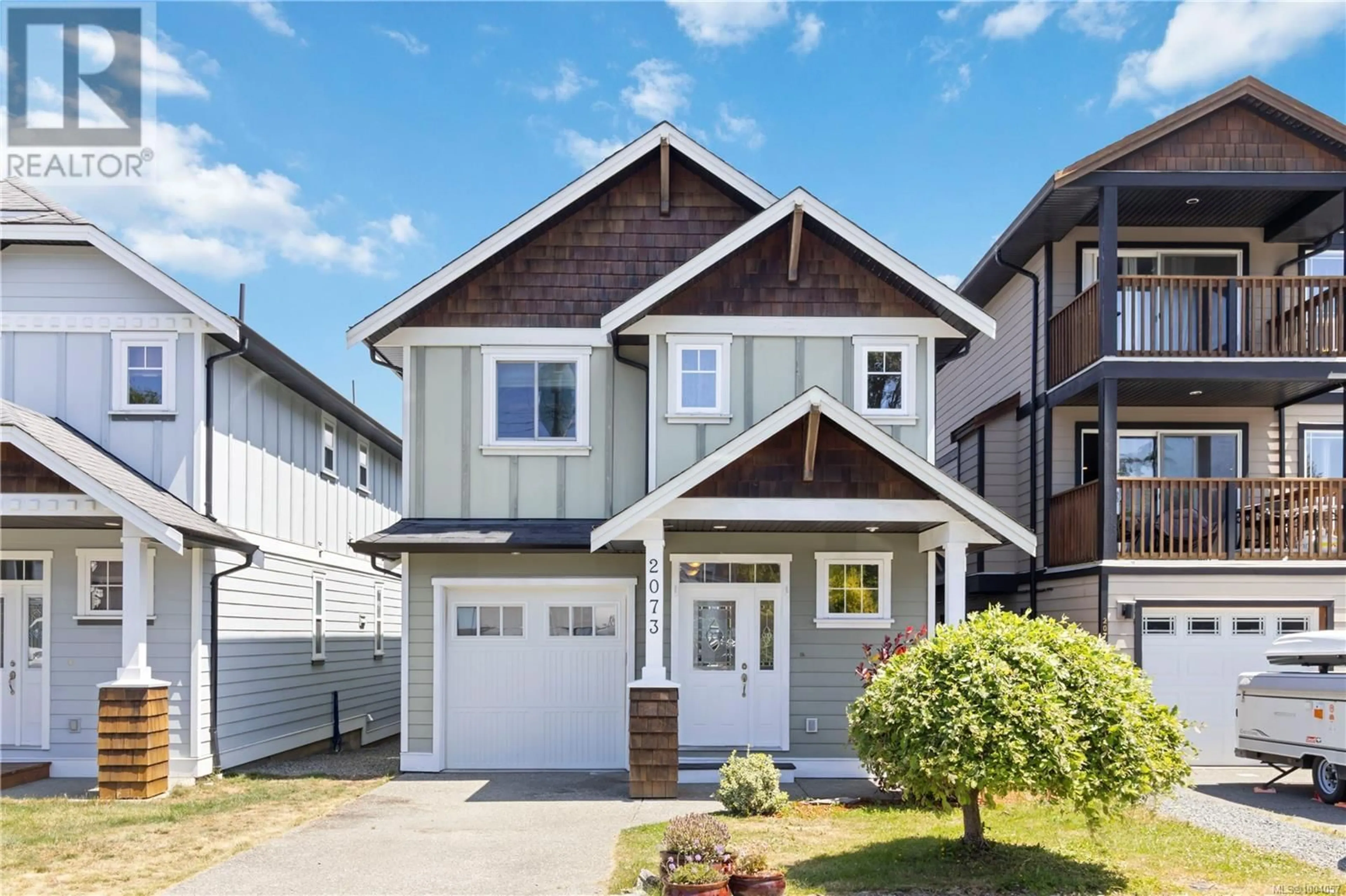 Home with vinyl exterior material, street for 2073 DOVER STREET, Sooke British Columbia V9Z0Z1