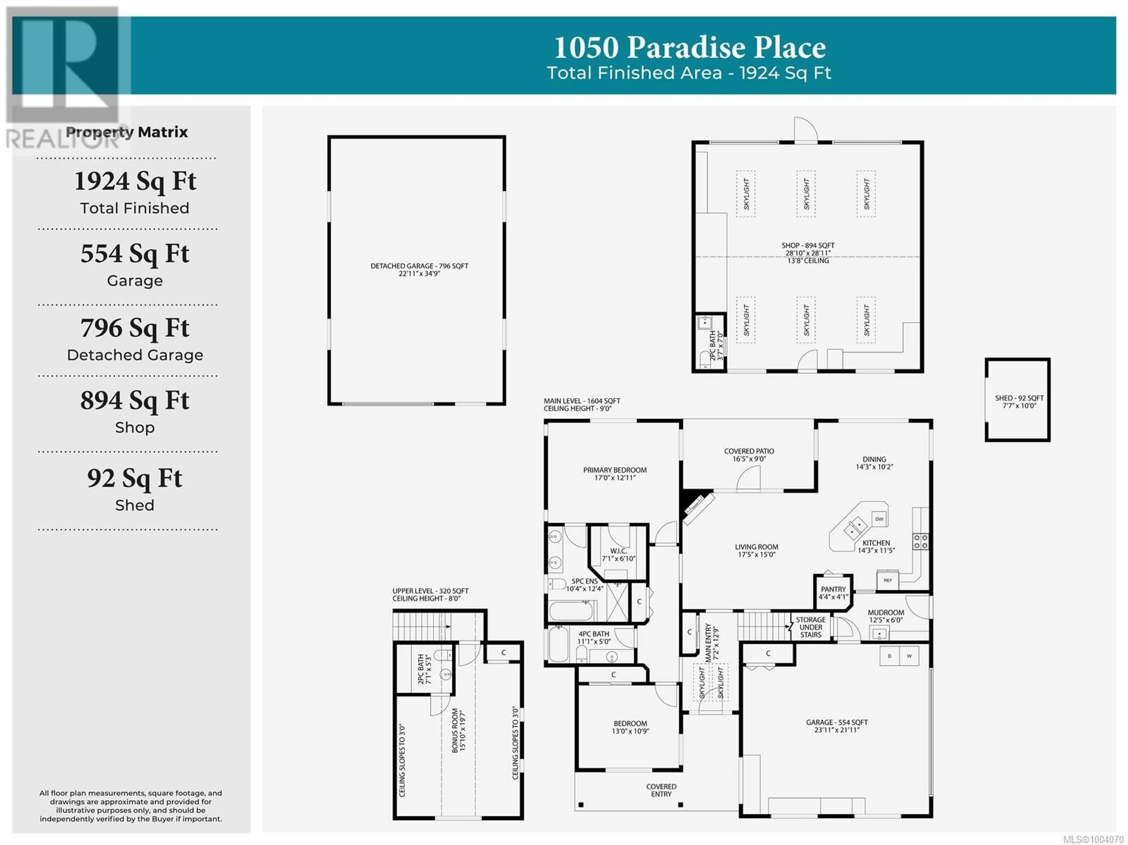 Floor plan for 1050 PARADISE PLACE, Nanoose Bay British Columbia V9P9A4