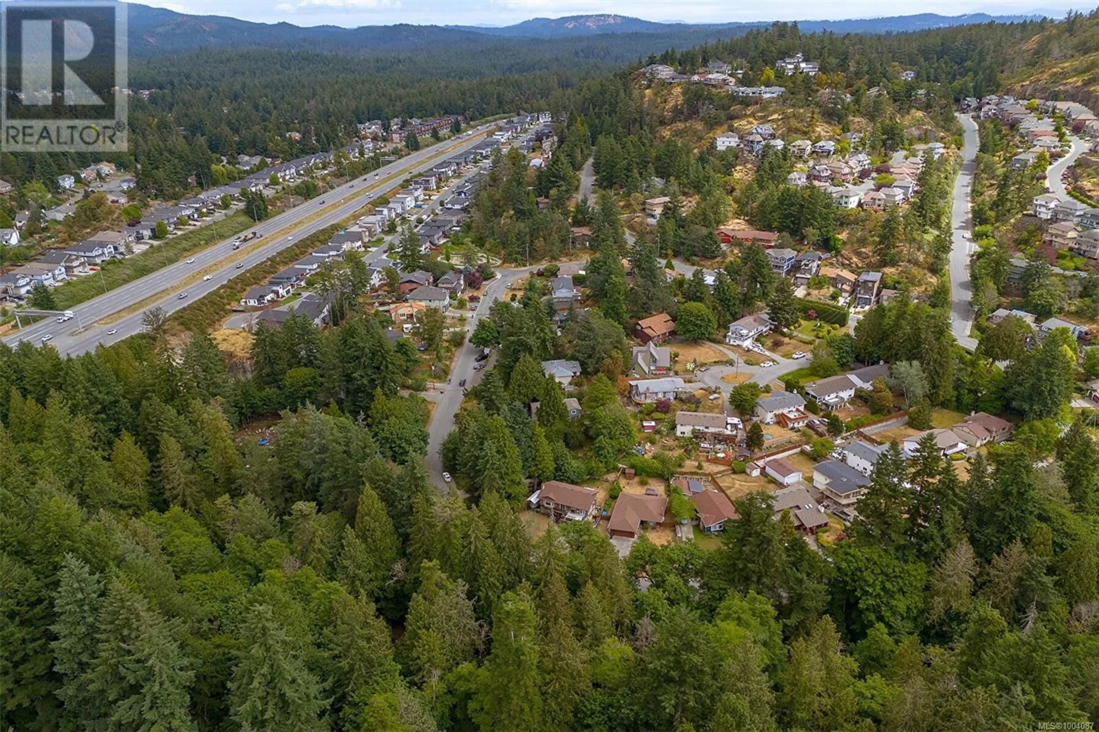 A pic from outside/outdoor area/front of a property/back of a property/a pic from drone, mountain view for 2542 JEANINE DRIVE, Langford British Columbia V9B4X9