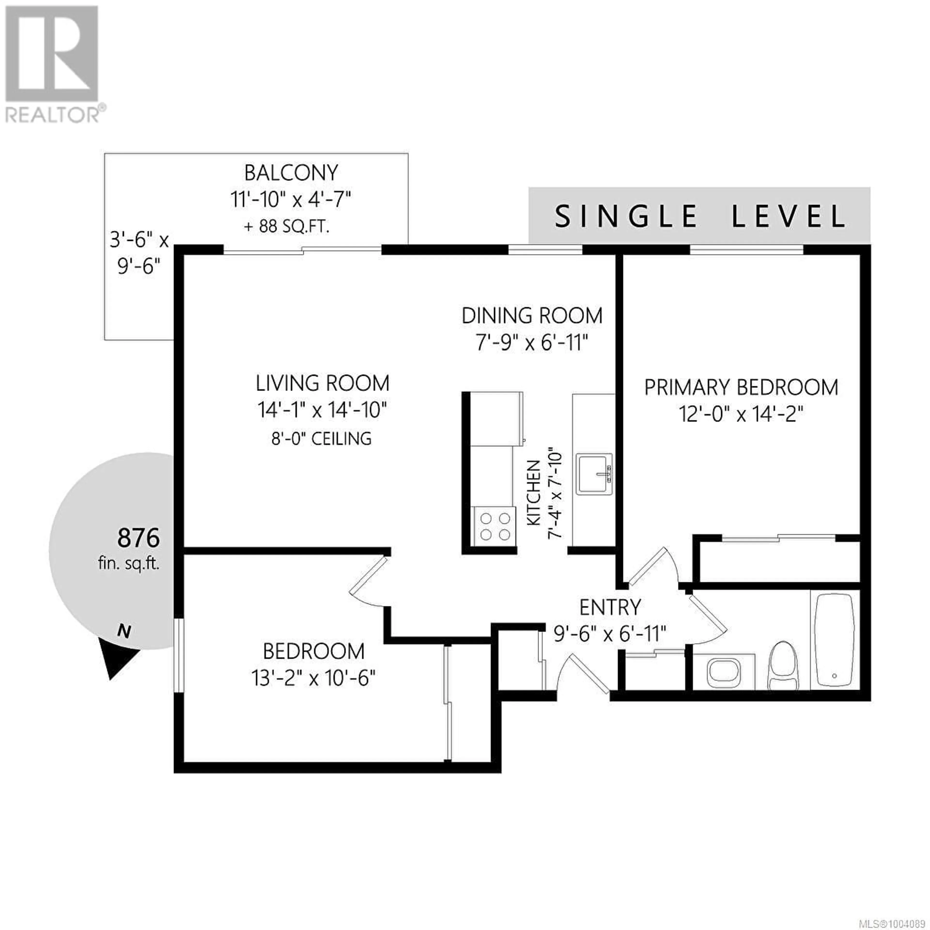 Floor plan for 202 - 1122 HILDA STREET, Victoria British Columbia V8V2Z4