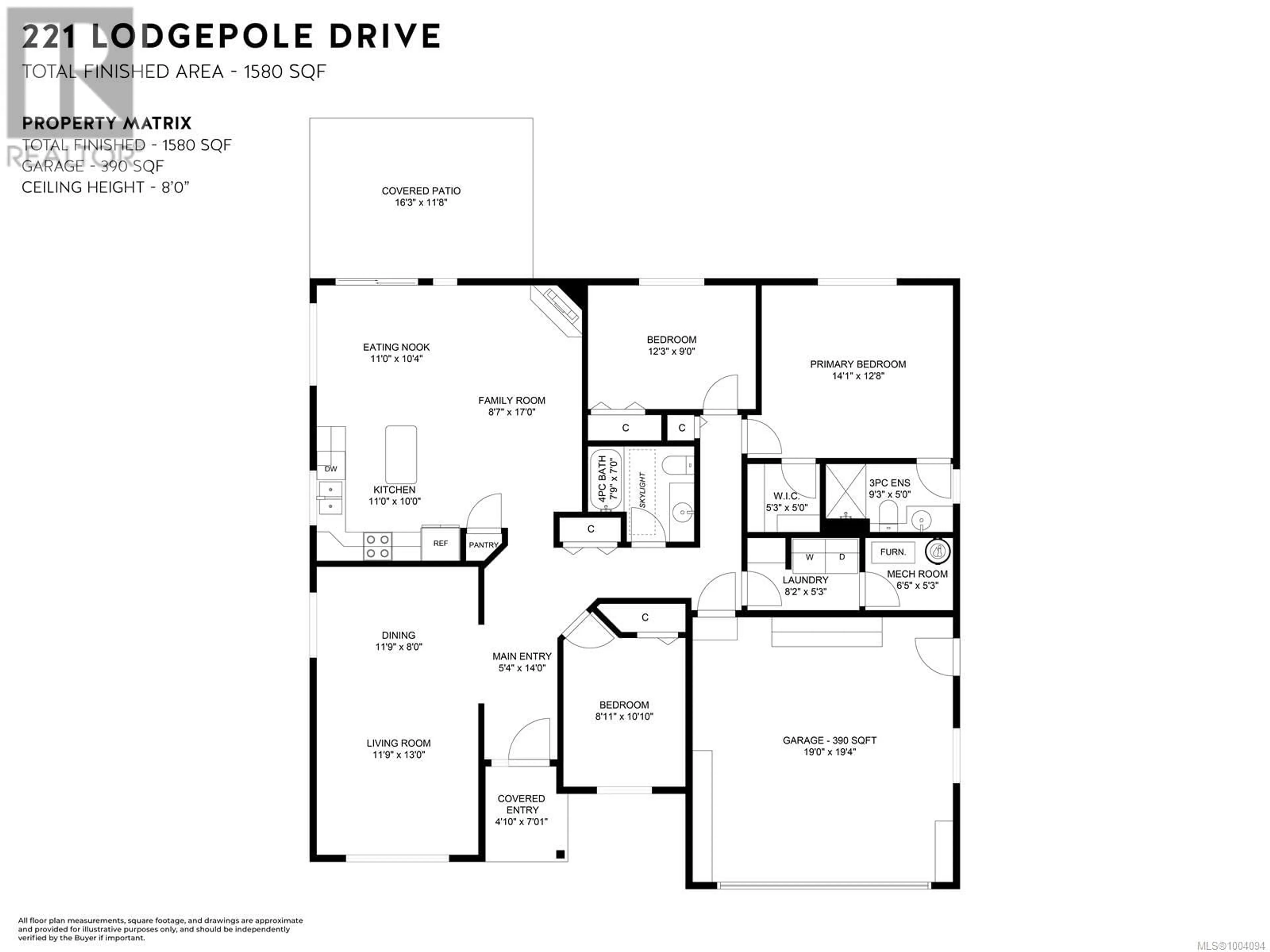 Floor plan for 221 LODGEPOLE DRIVE, Parksville British Columbia V9P2Z1