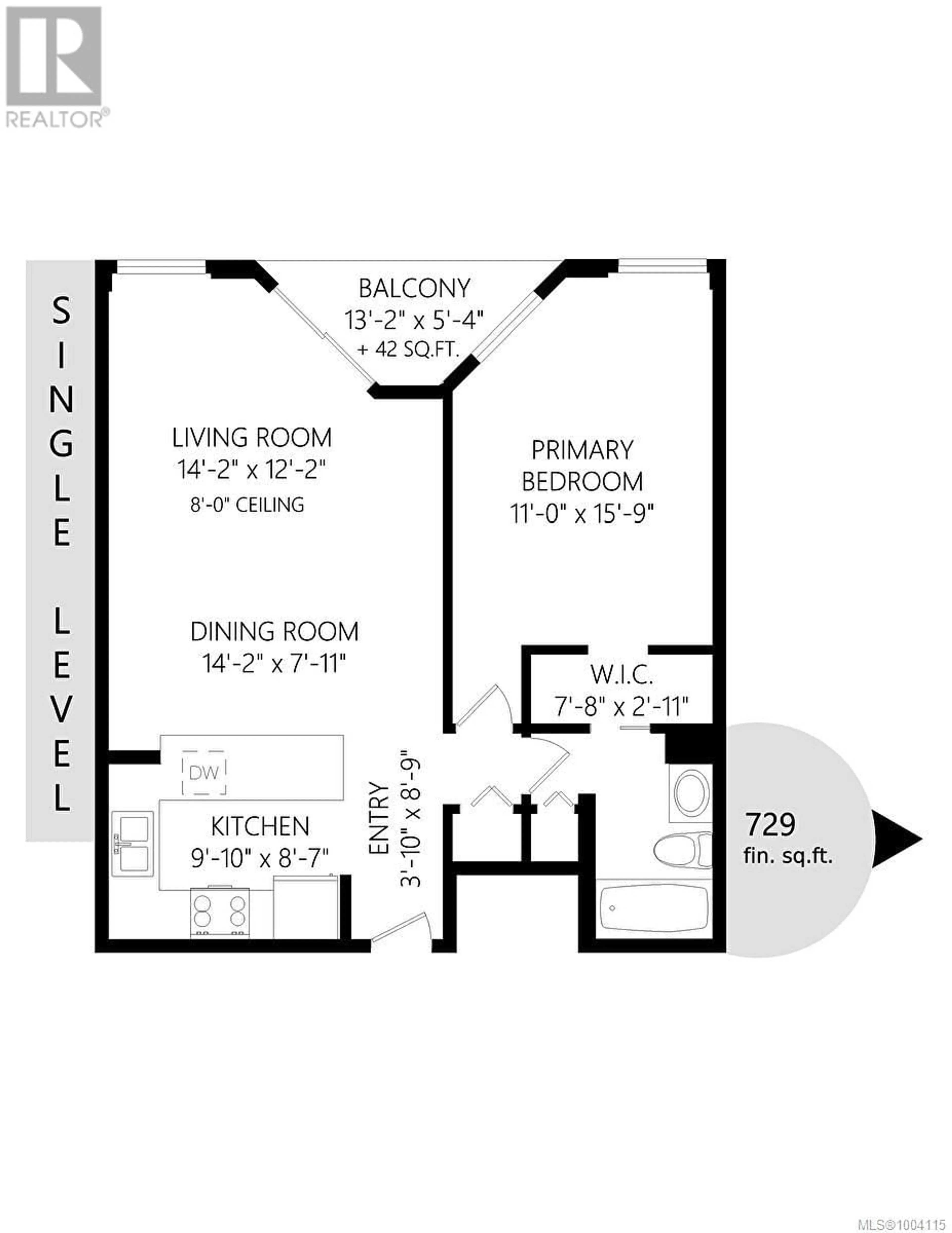 Floor plan for 511 - 1745 LEIGHTON ROAD, Victoria British Columbia V8R6R6
