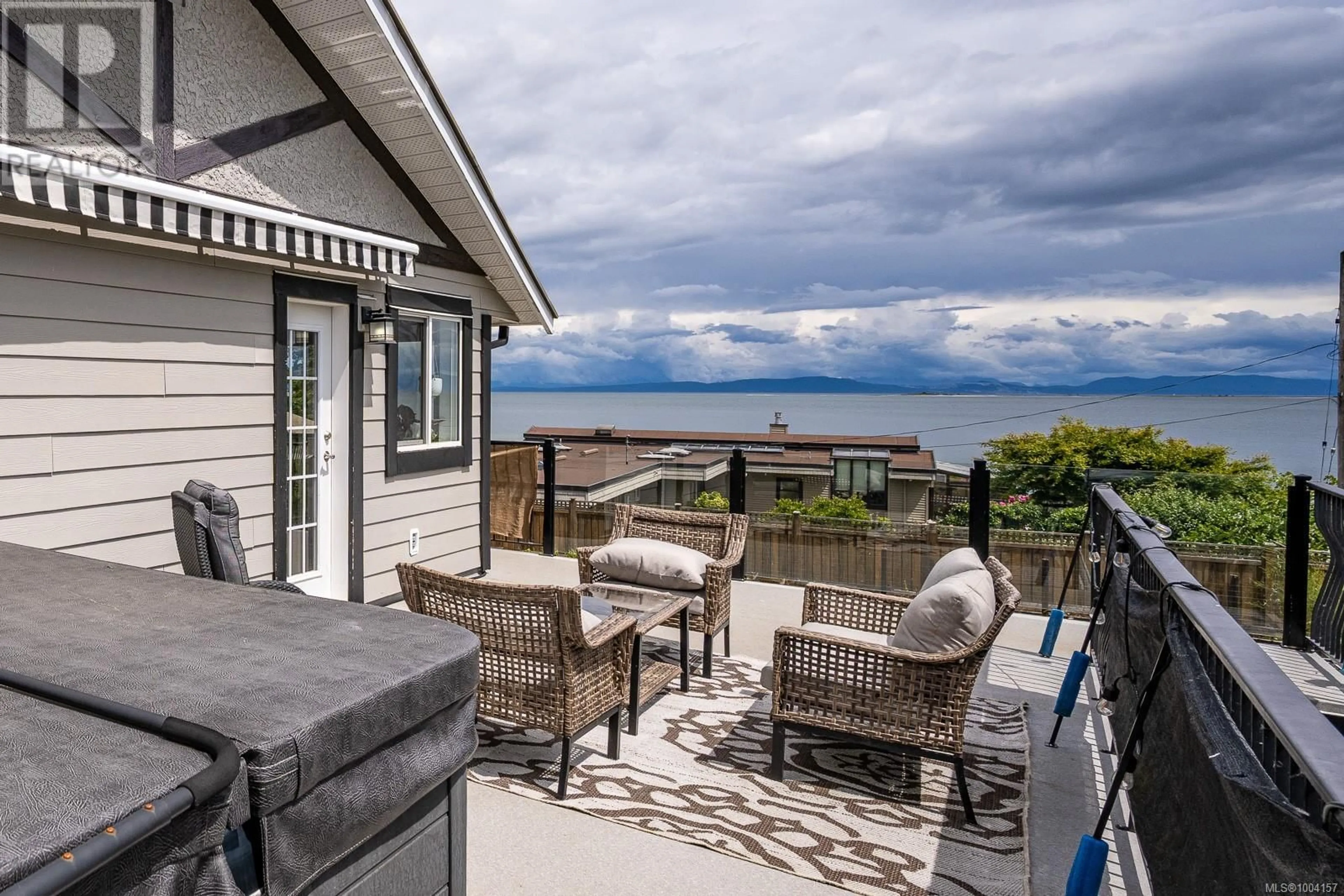 Patio, water/lake/river/ocean view for 4786 KILMARNOCK DRIVE, Courtenay British Columbia V9N9S5
