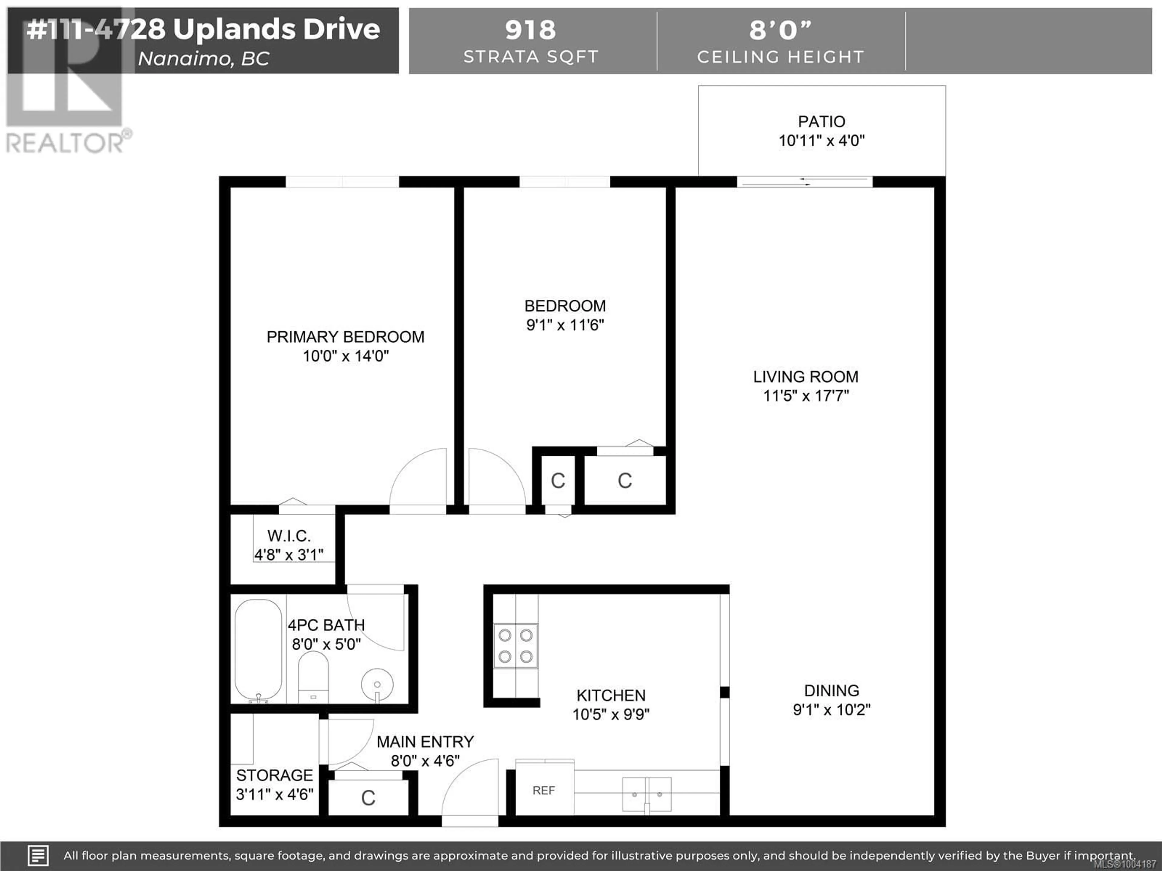 Floor plan for 111 - 4728 UPLANDS DRIVE, Nanaimo British Columbia V9T4S9